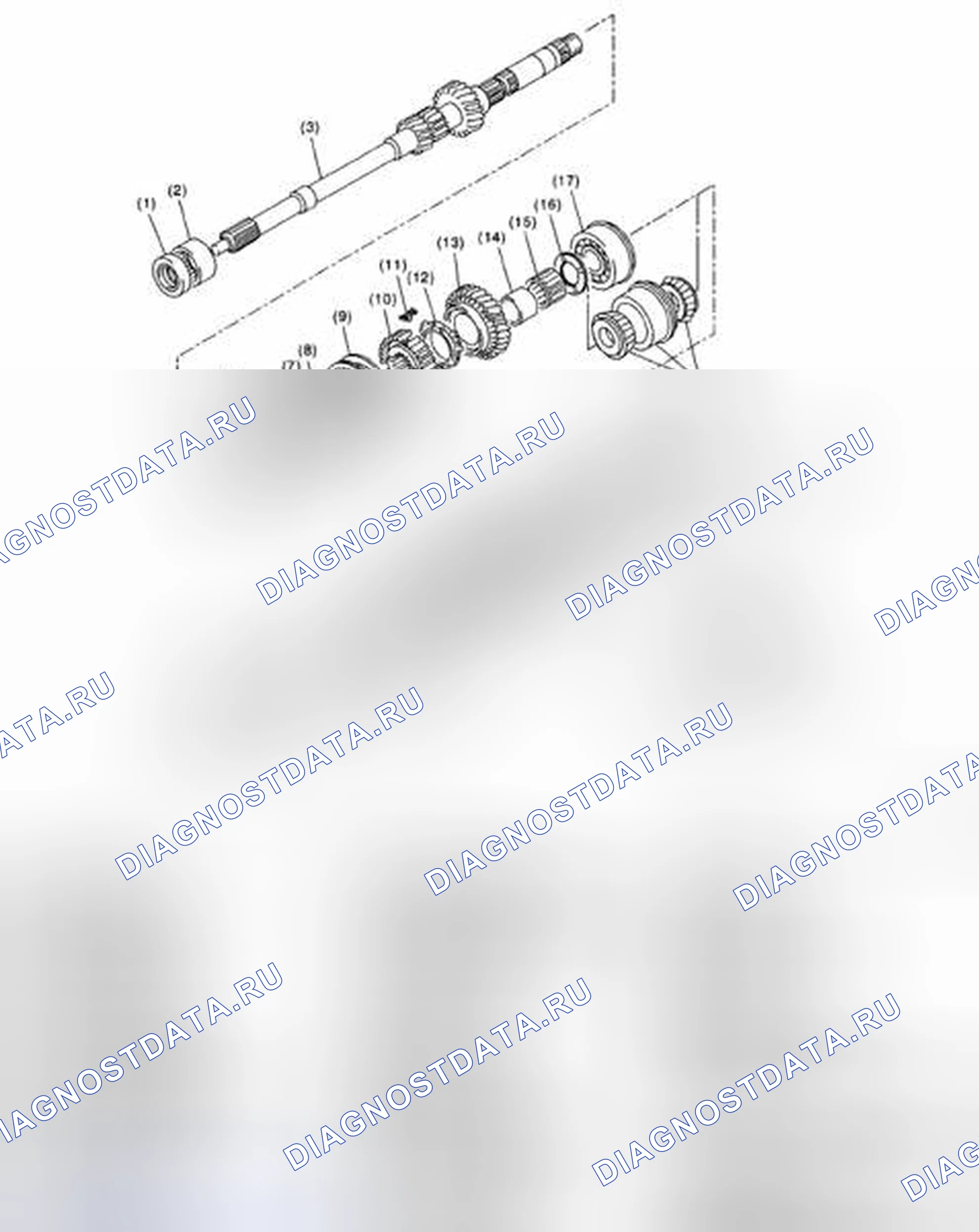 Рис. 19: ГЛАВНЫЙ ВАЛ В СБОРЕ (ОДНОРЯДНЫЙ). Honda Vezel I
