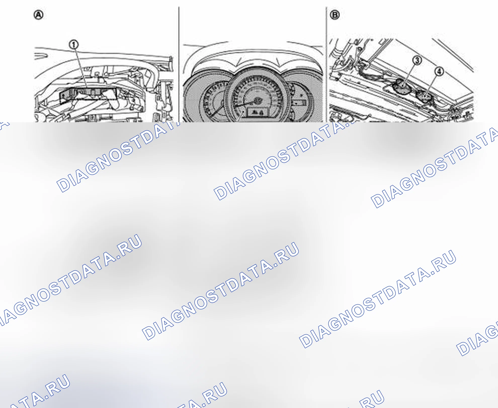 Рис. 171: Расположение компонентов. Honda Inspire I