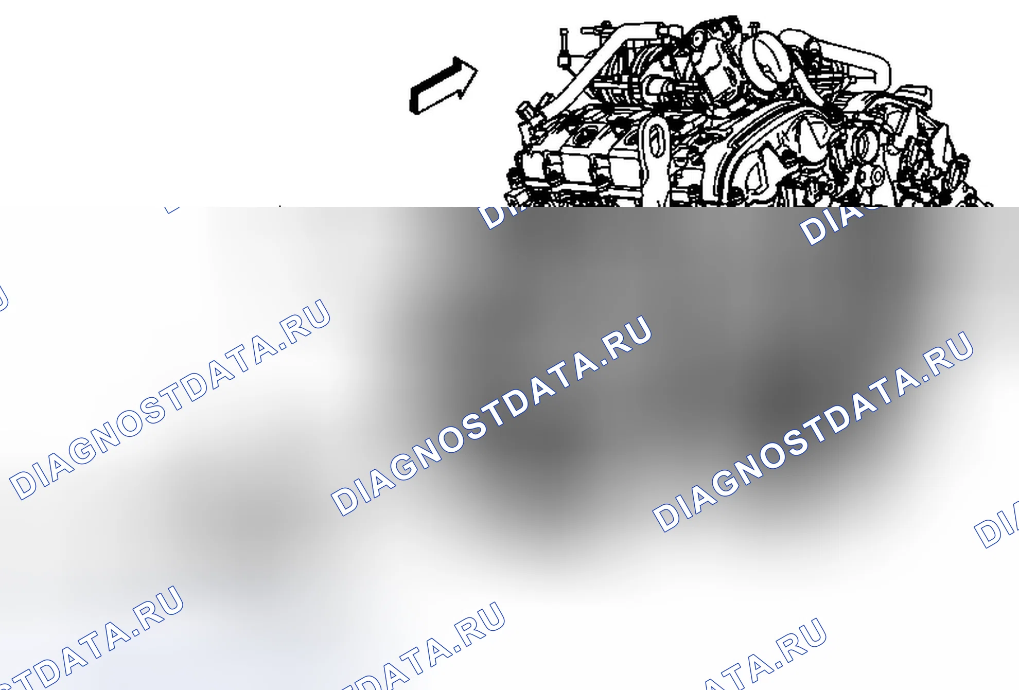 Рис. 21: Замена датчика положения коленчатого вала (AWD). Cadillac SRX II рестайлинг