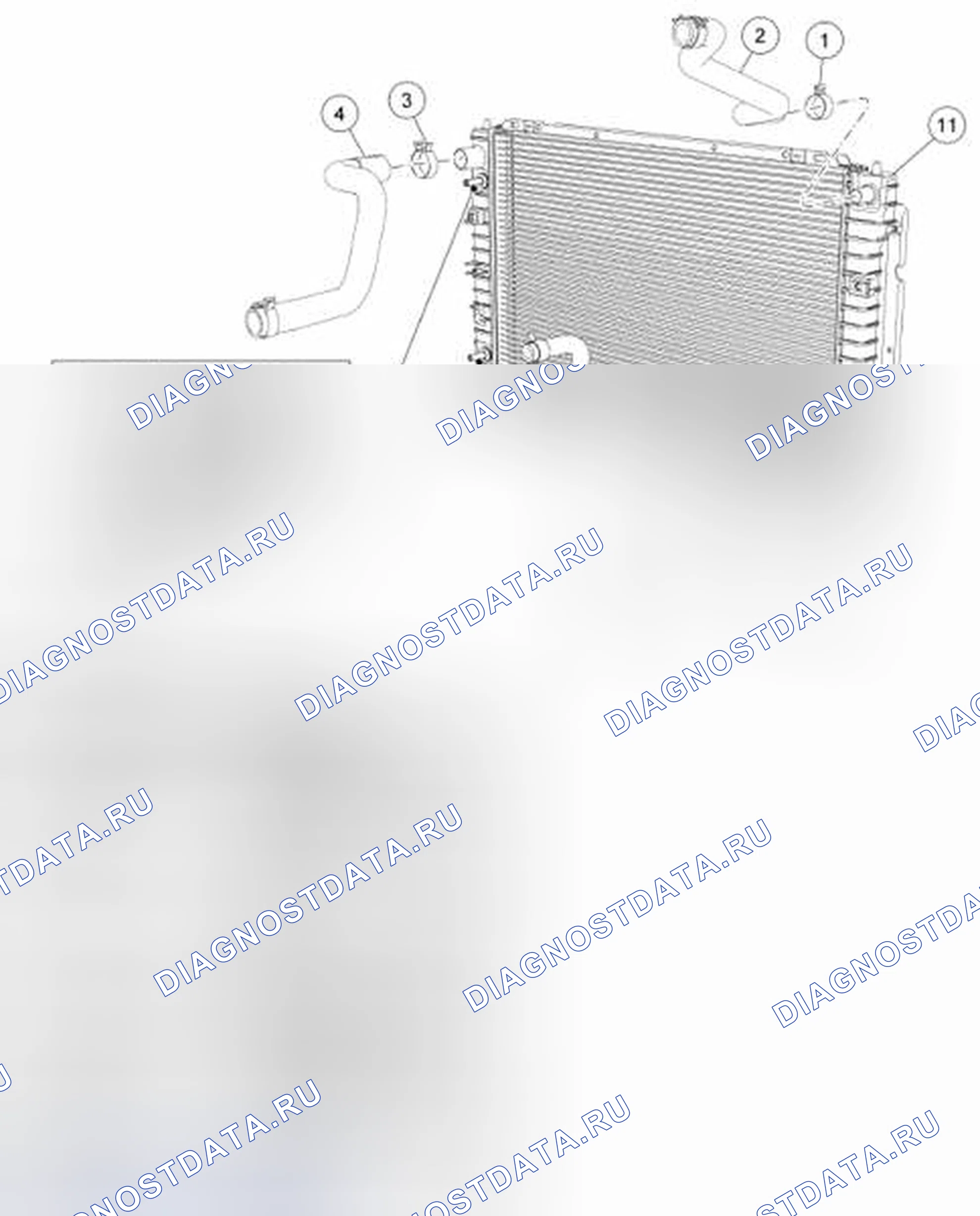 Рис. 7: Радиатор - 2.3L. Hyundai Matrix I рестайлинг