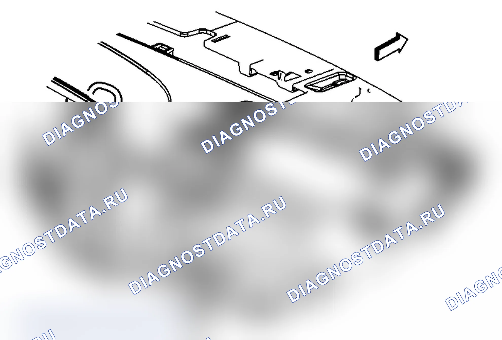 Рис. 62: Замена кабеля расширения радиоантенны (без RPO SLT). Chevrolet Silverado 2500 HD 