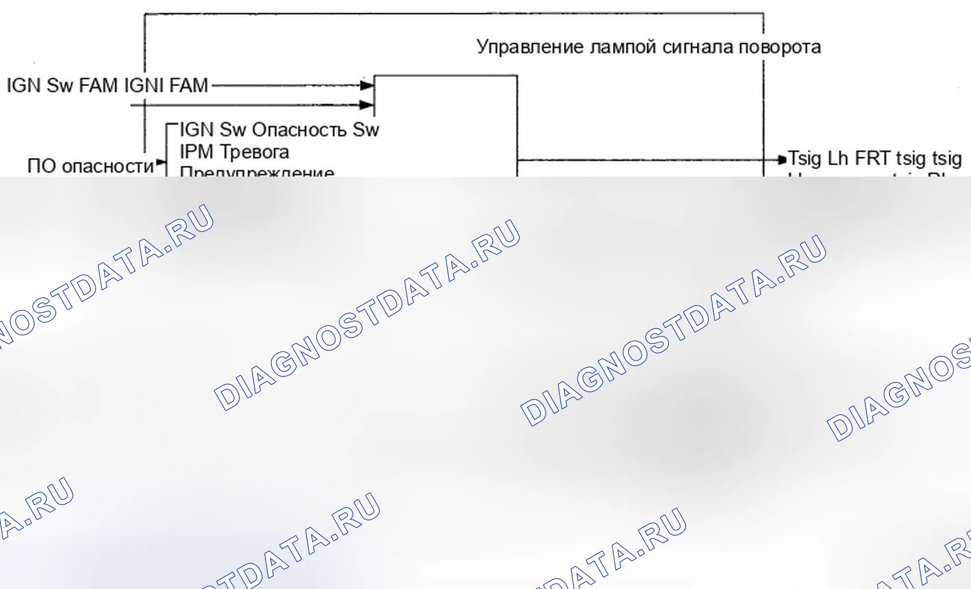Рис. 46: Управление лампой сигнала поворота. Hyundai Genesis I