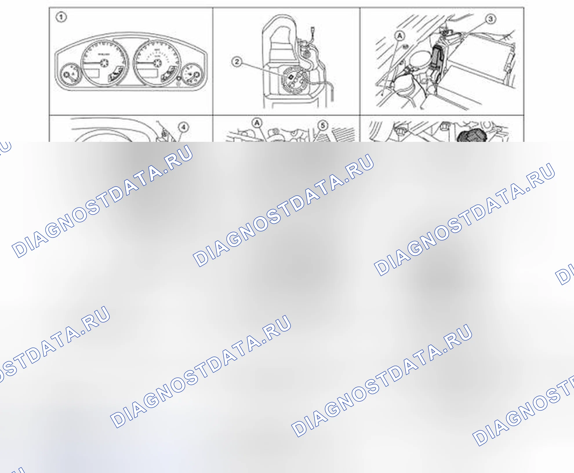 Рис. 4: ТАХОМЕТР: расположение компонентов. Nissan Pathfinder III рестайлинг