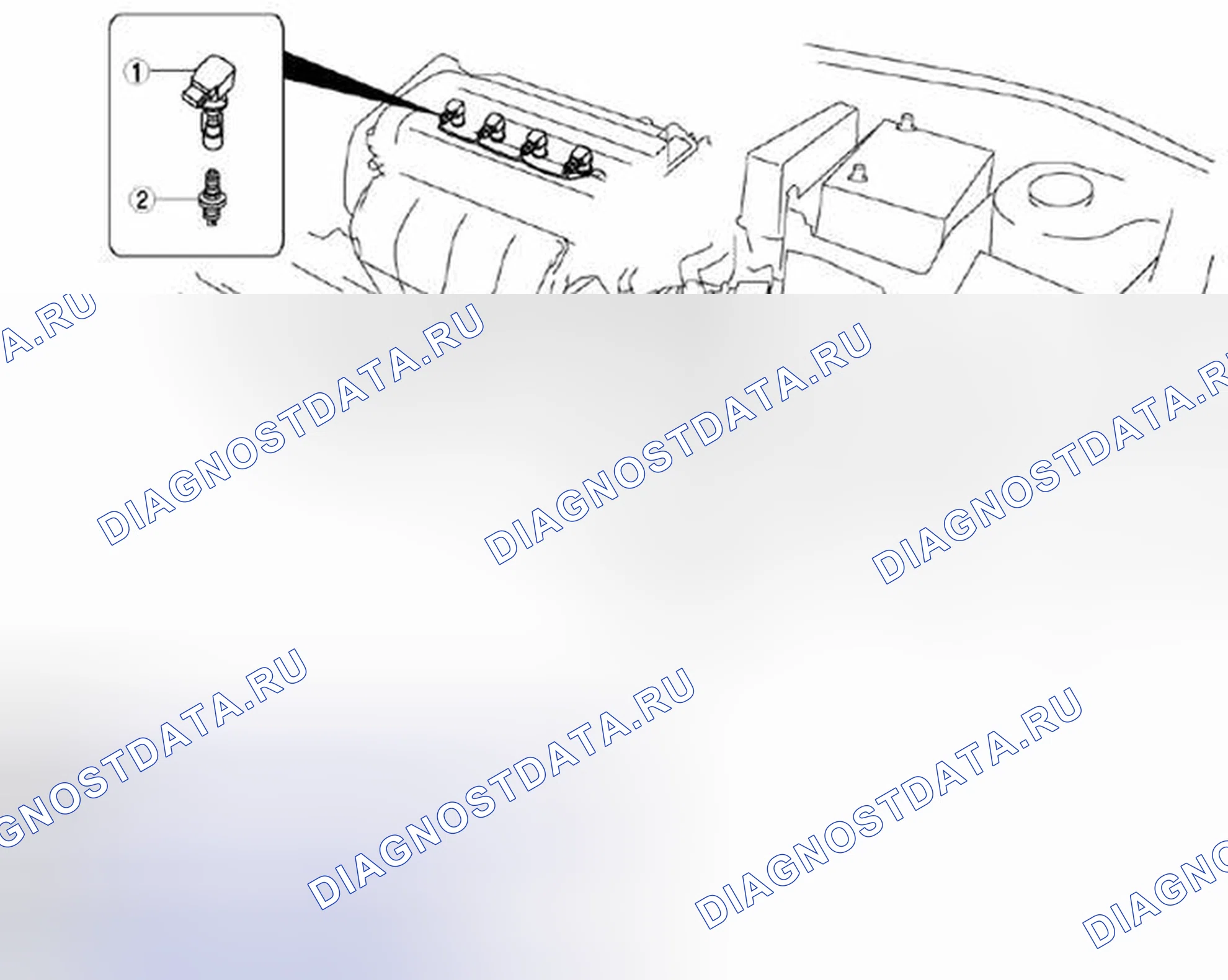 Рис. 1: ИНДЕКС МЕСТОПОЛОЖЕНИЯ СИСТЕМЫ ЗАЖИГАНИЯ [Mzr 2.5]. Honda Civic IX рестайлинг