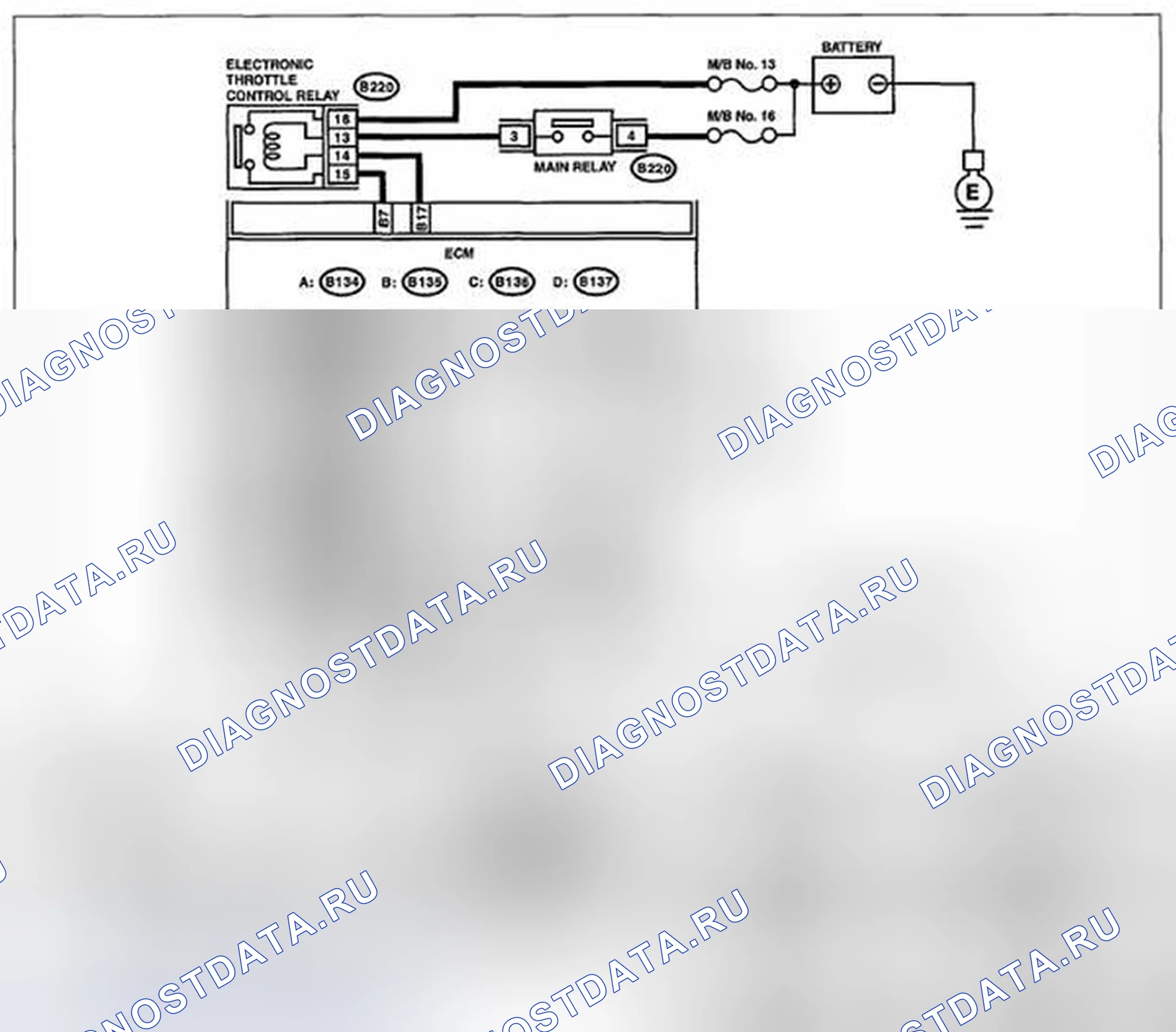 Рис. 11: электросхема. Subaru Legacy BM/BR
