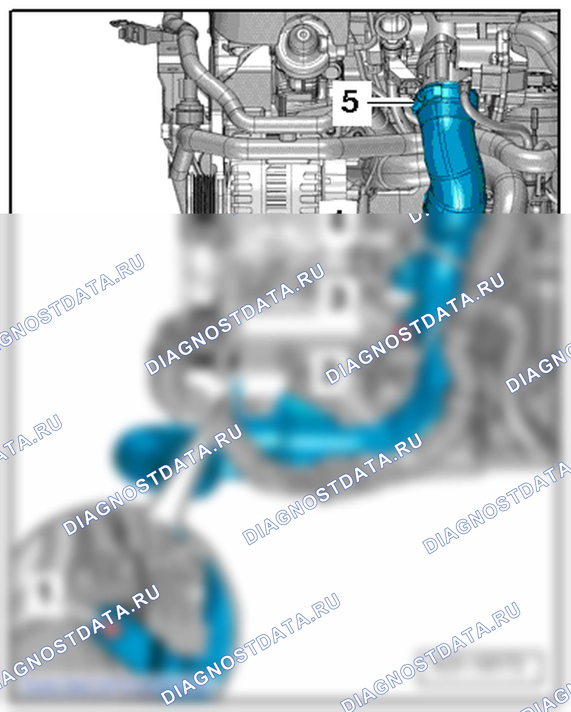 Система рециркуляции ОГ (4-цилиндровый двигатель (2,0 л 4 кл./цил., TDI Common Rail)). SEAT Altea I