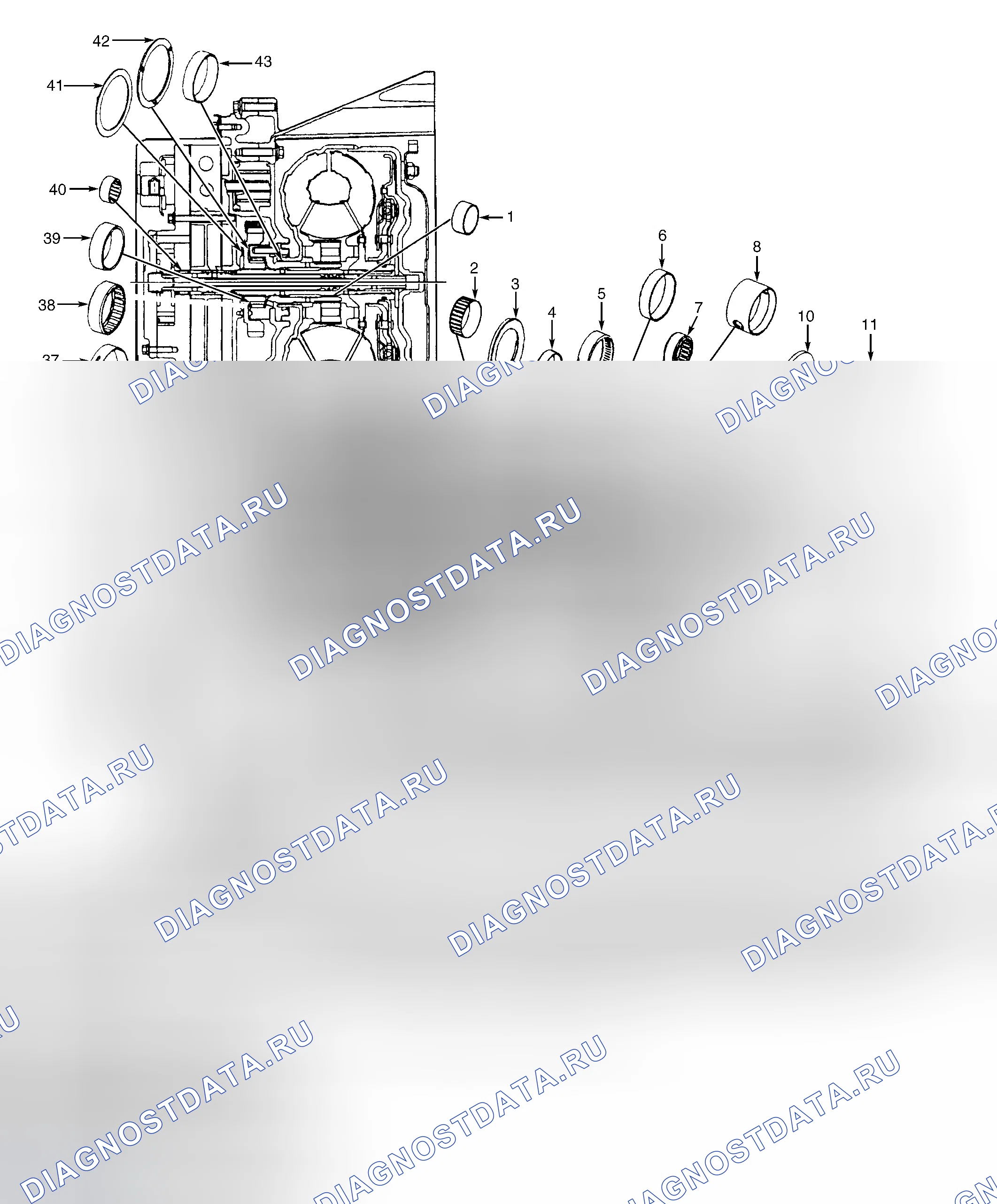 Рис. 65: ОБРАТНАЯ СБОРКА ТРАНСАКСЕЛЯ. Hyundai ix20 I