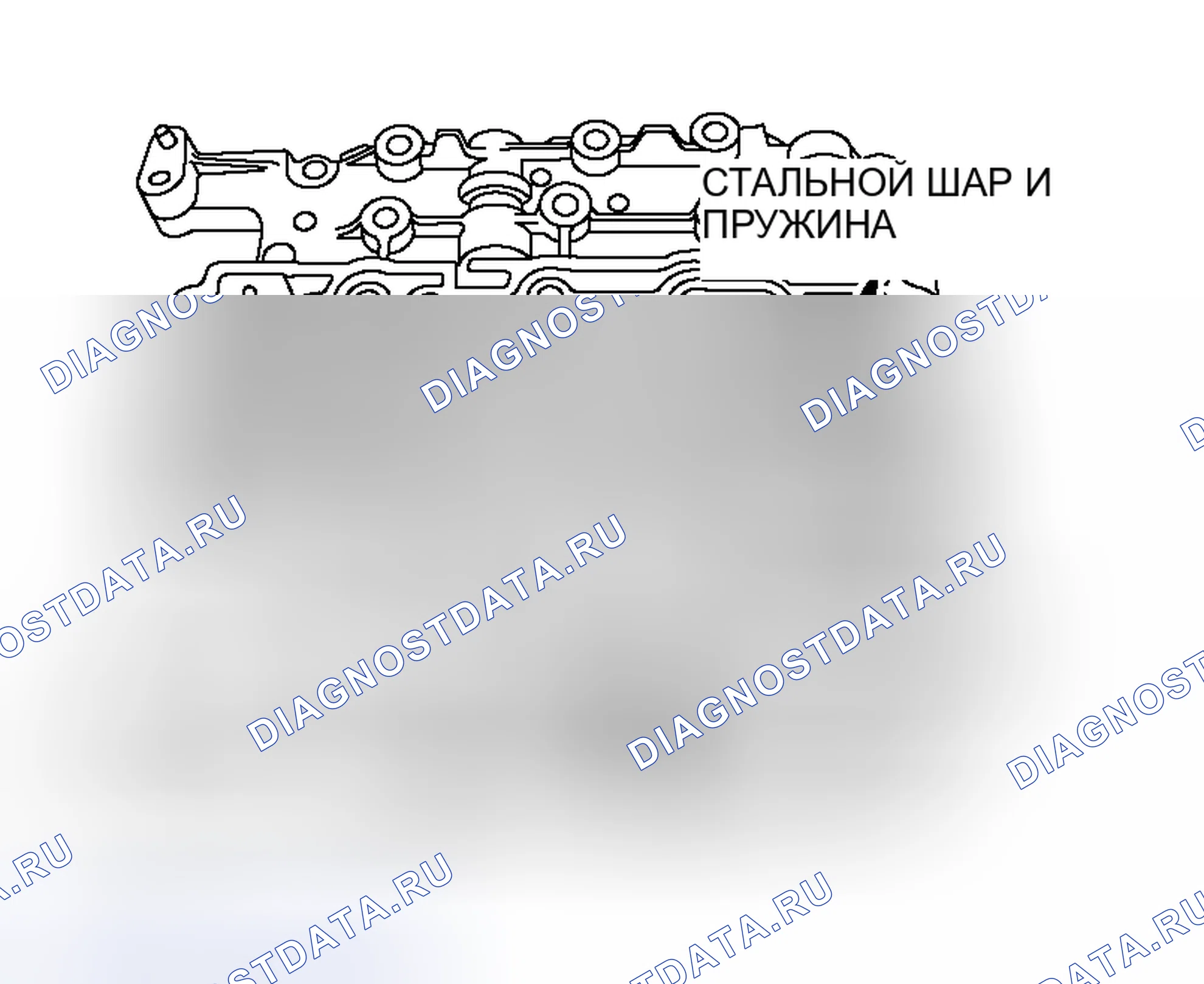 Рис. 356: > > B < < УСТАНОВКА ПРУЖИНЫ И СТАЛЬНОГО ШАРИКА. Mitsubishi Endeavor I