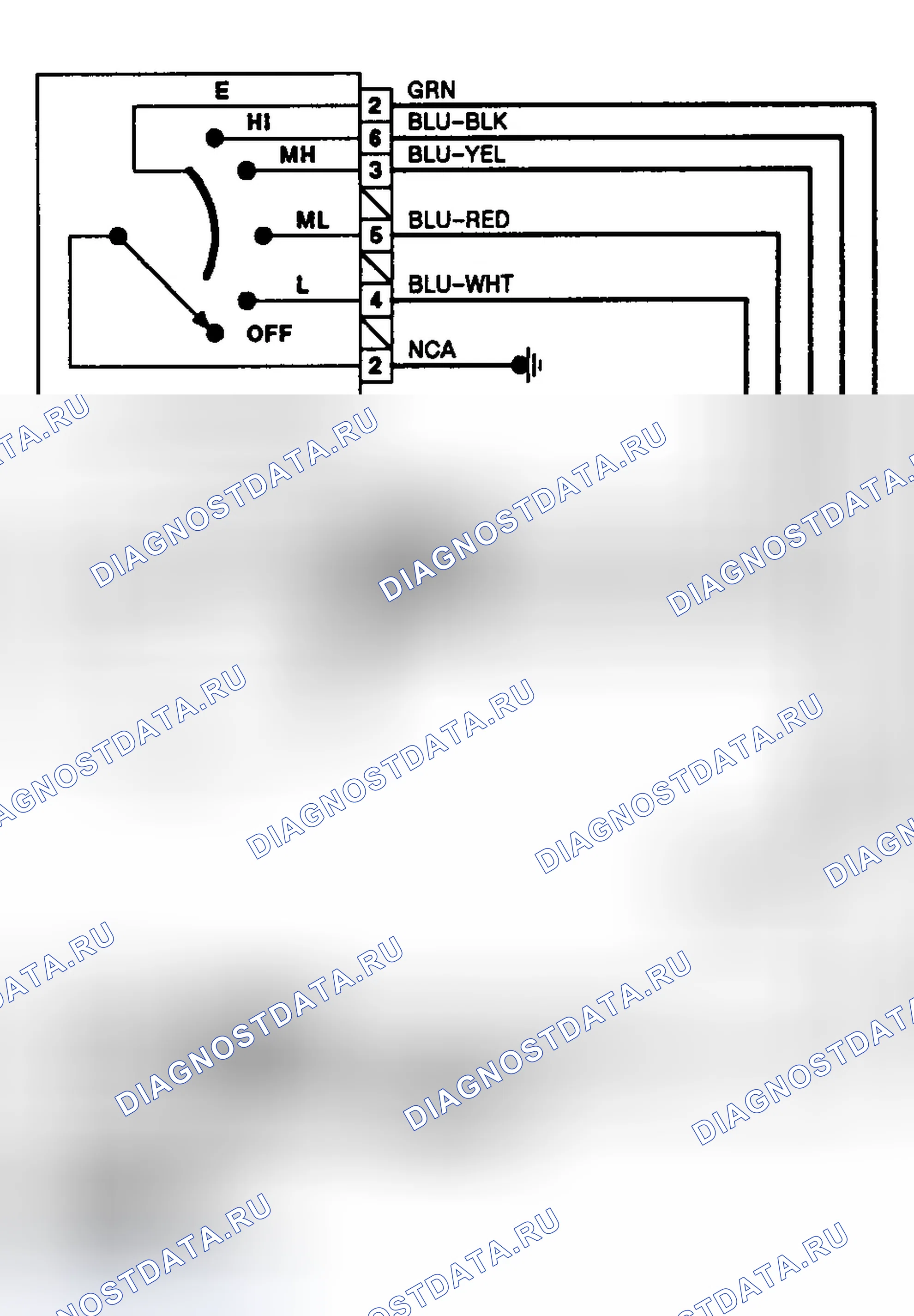 Рис. 3: Схема подключения нагревателя (Scoupe). Hyundai Elantra I