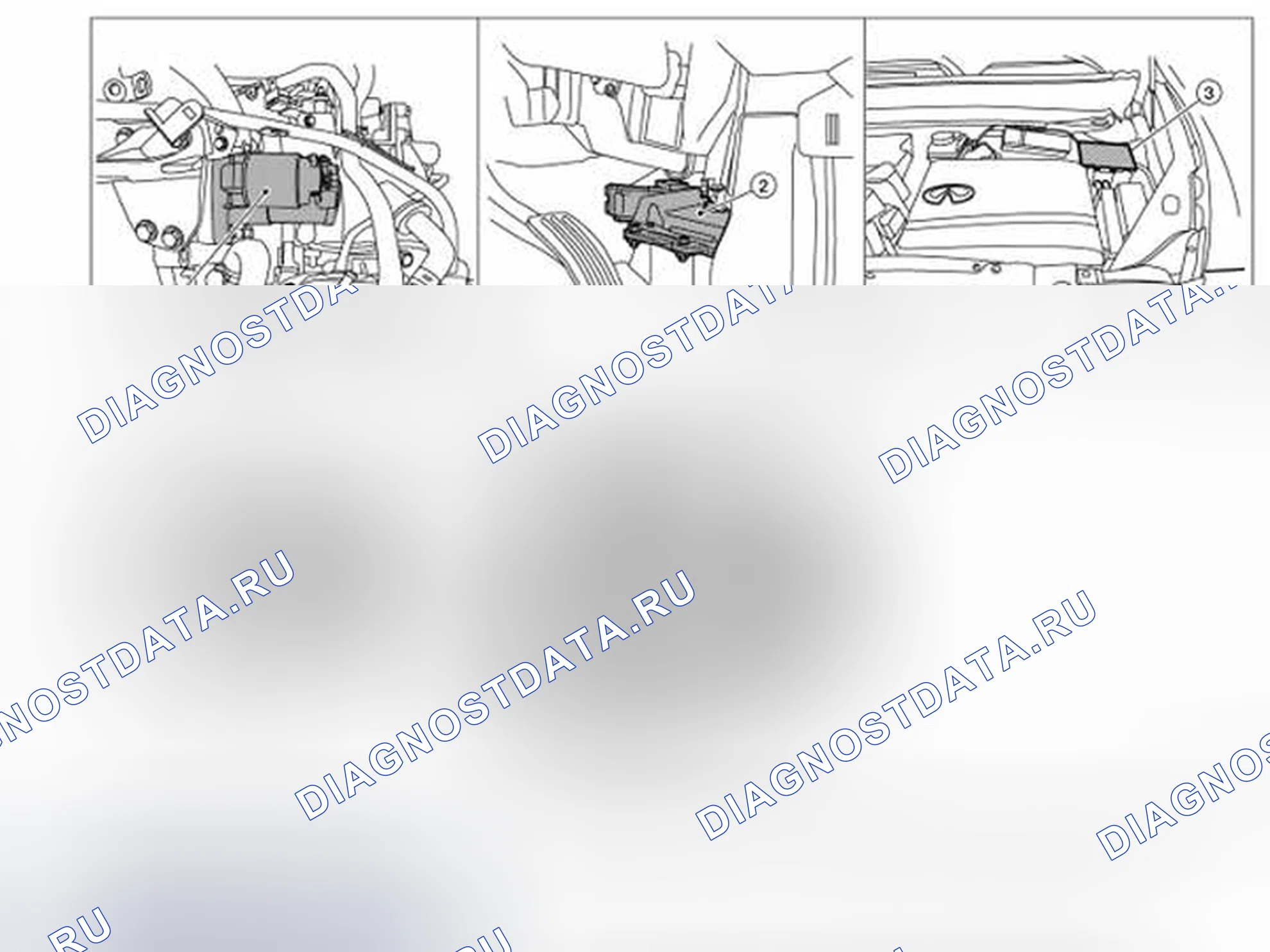 Рис. 20: Расположение компонентов. Infiniti QX60 I