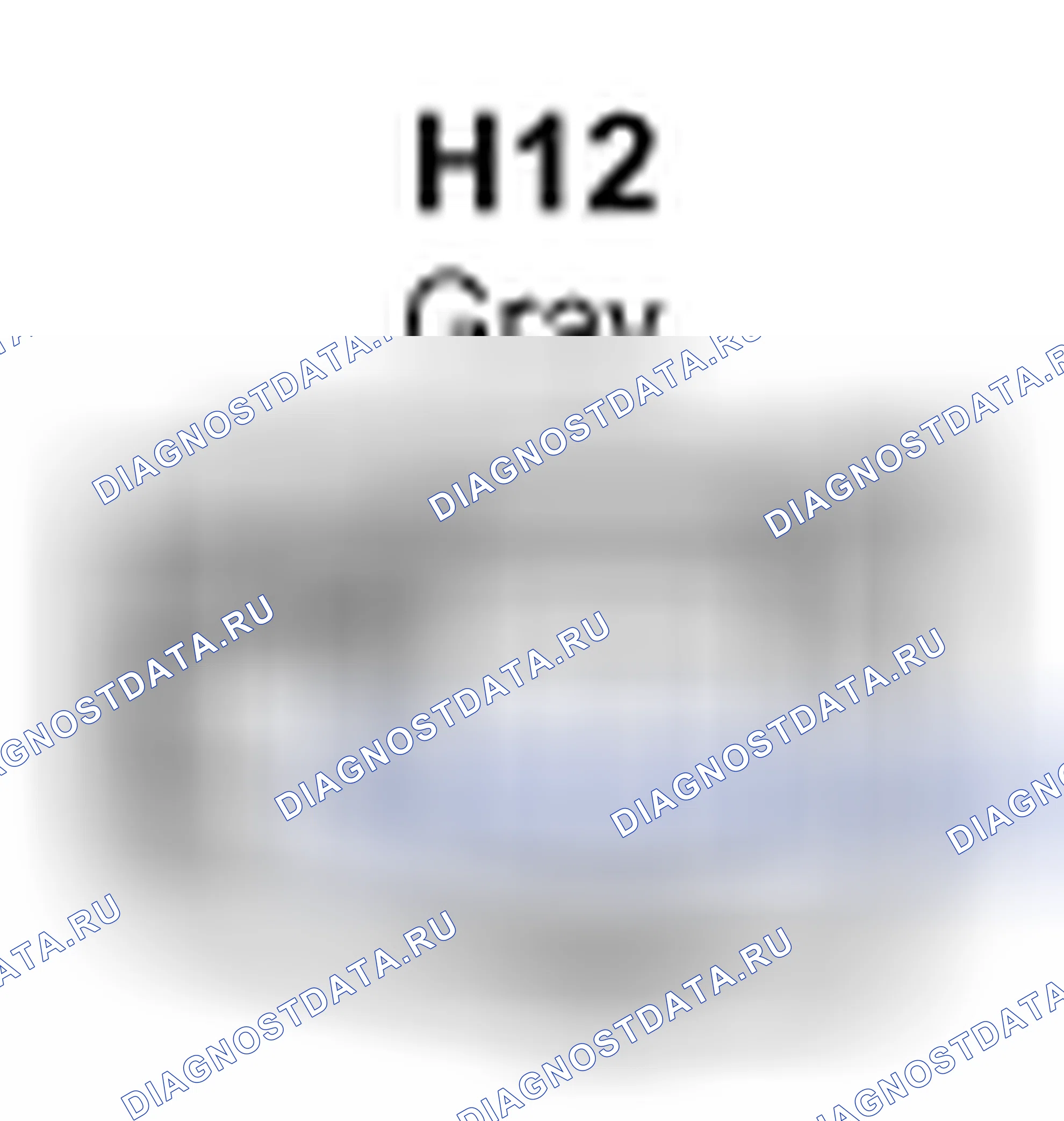 Рис. 492: Вид с торца разъема датчика детонации (блок 1, датчик 2) (H12). Lexus LS IV