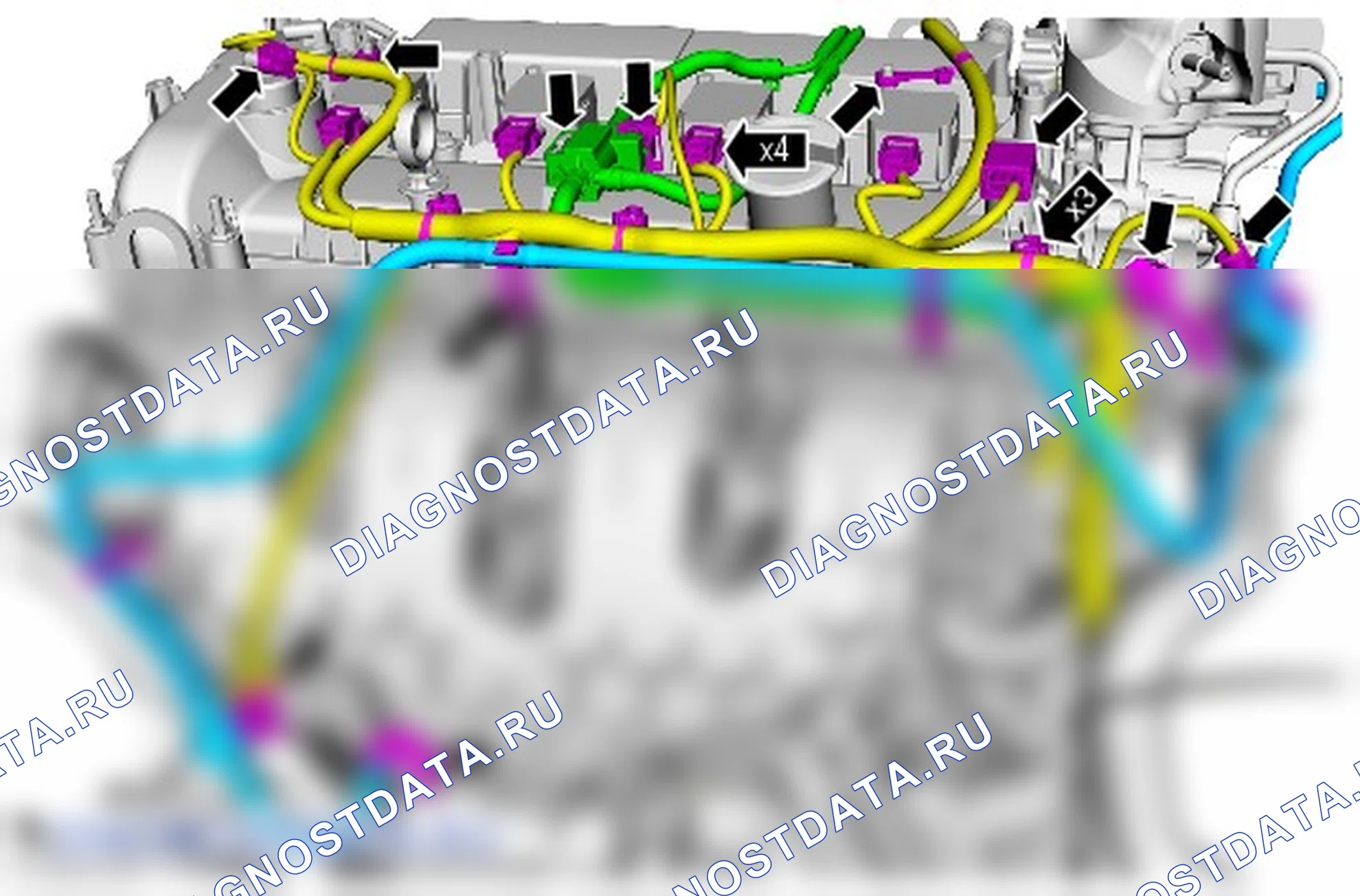 Как снять присоединяемые детали двигателя. Ford Galaxy III