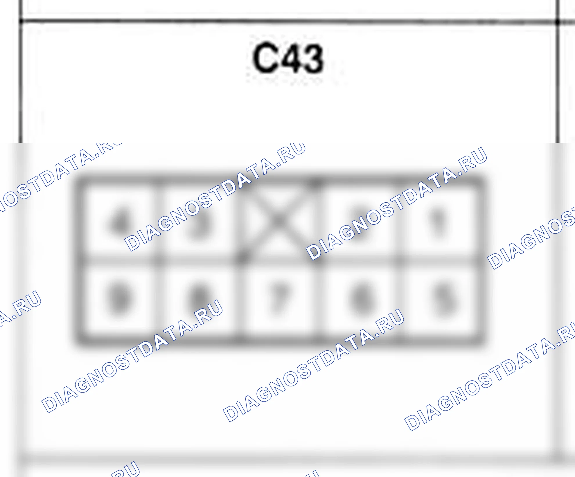 Распиновка разъёма C43 — жгута управления. Hyundai Atos MX