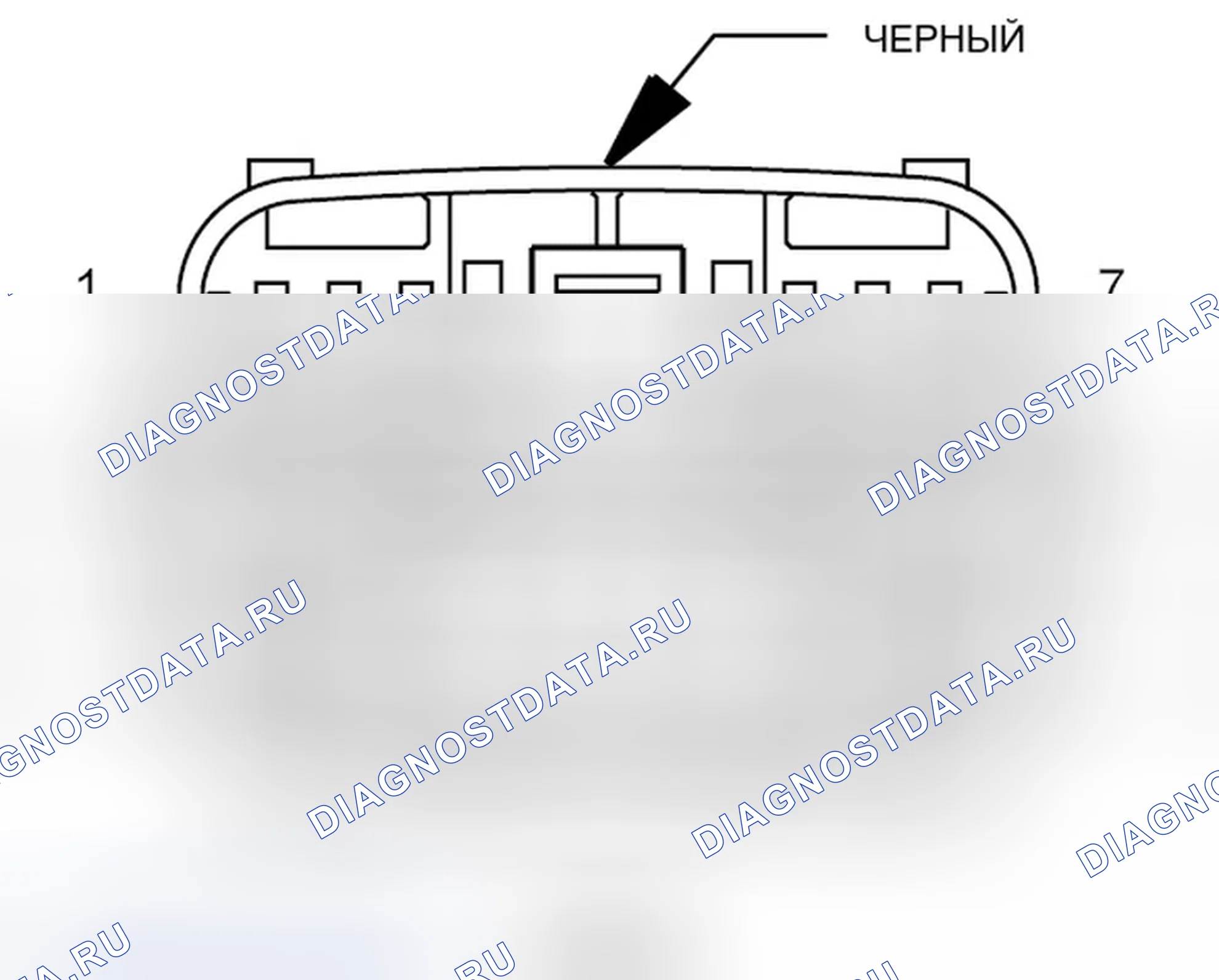 Рис. 273: Вид с торца встроенного разъема (C103). Jeep Compass I