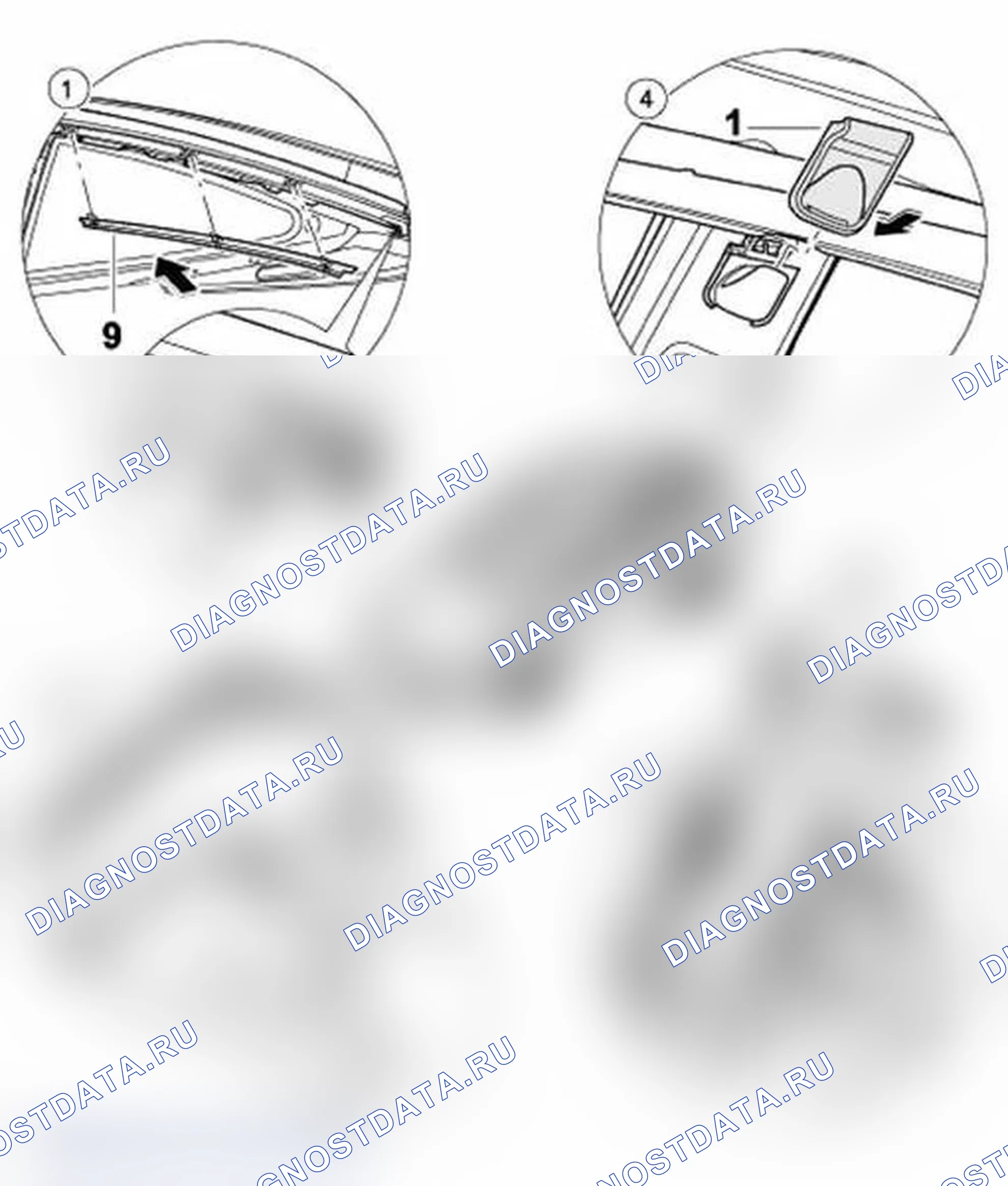 Рис. 35: Установка стоек A, B и C. Porsche 911 Carrera 996