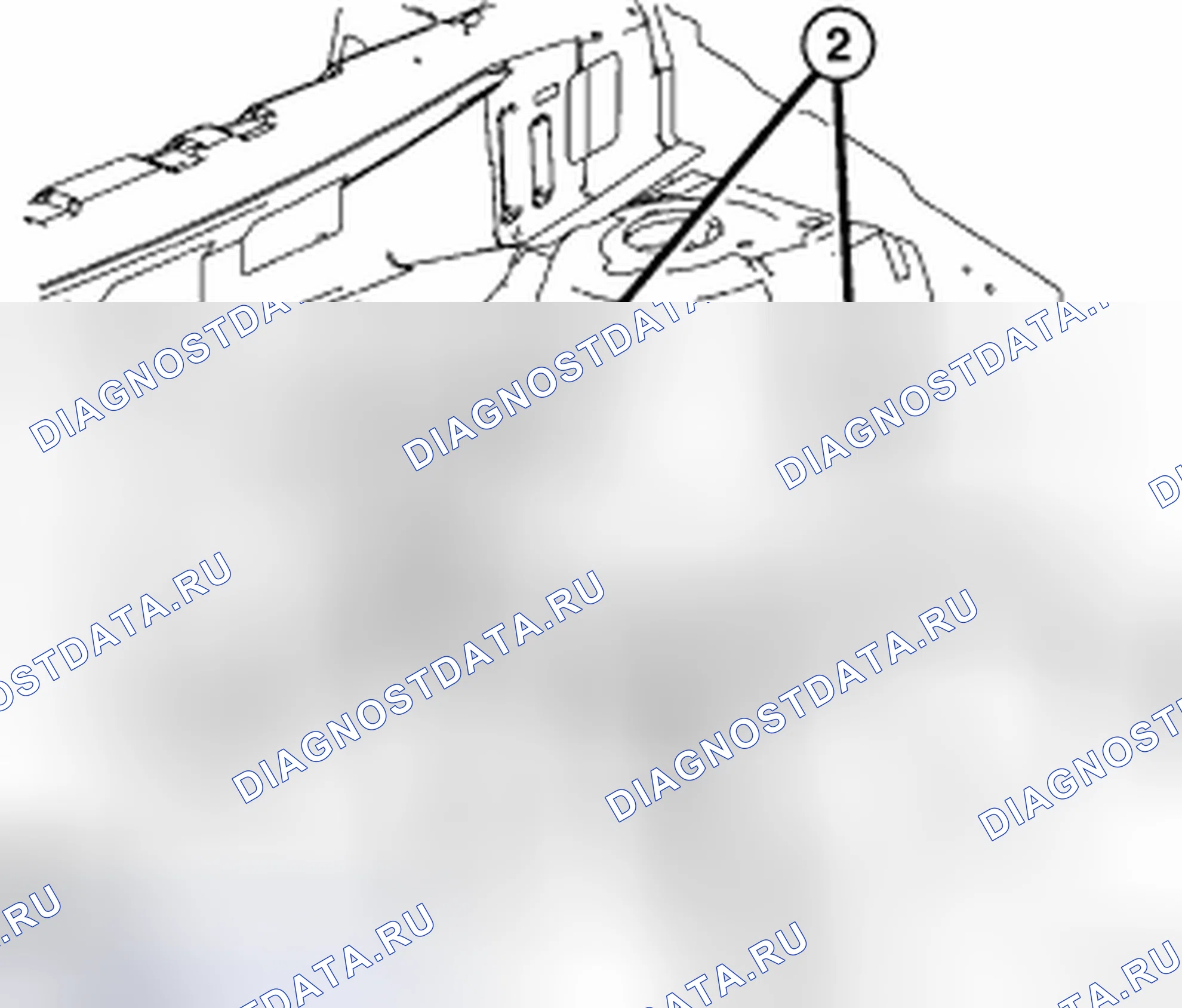 Рис. 359: КАБЕЛЬ РАСЦЕПЛЕНИЯ ЗАЩЕЛКИ. Chrysler Town & Country V