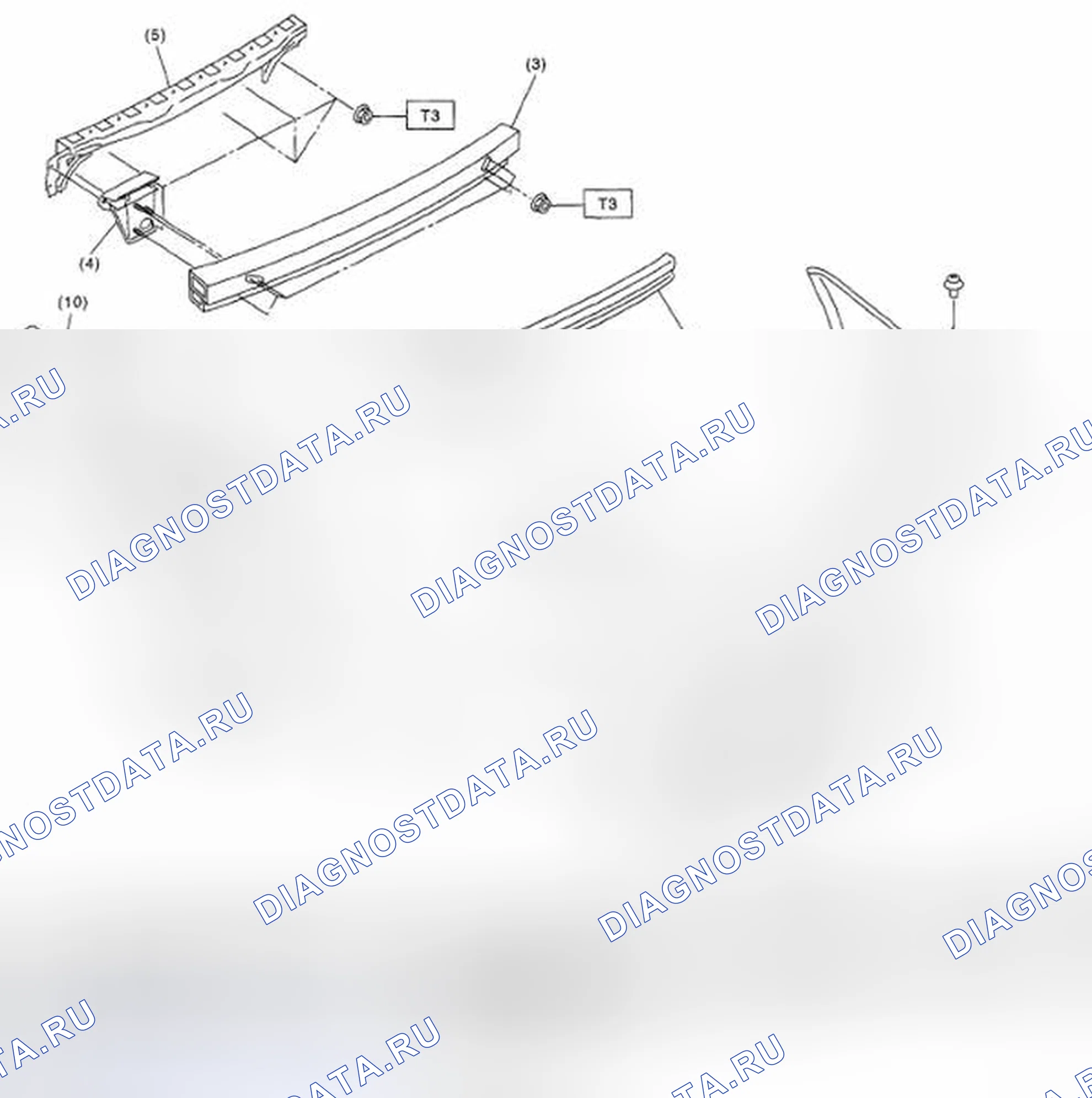 Рис. 22: ЗАДНИЙ БАМПЕР (МОДЕЛЬ ВАГОНА). Subaru Legacy BL/BP рестайлинг
