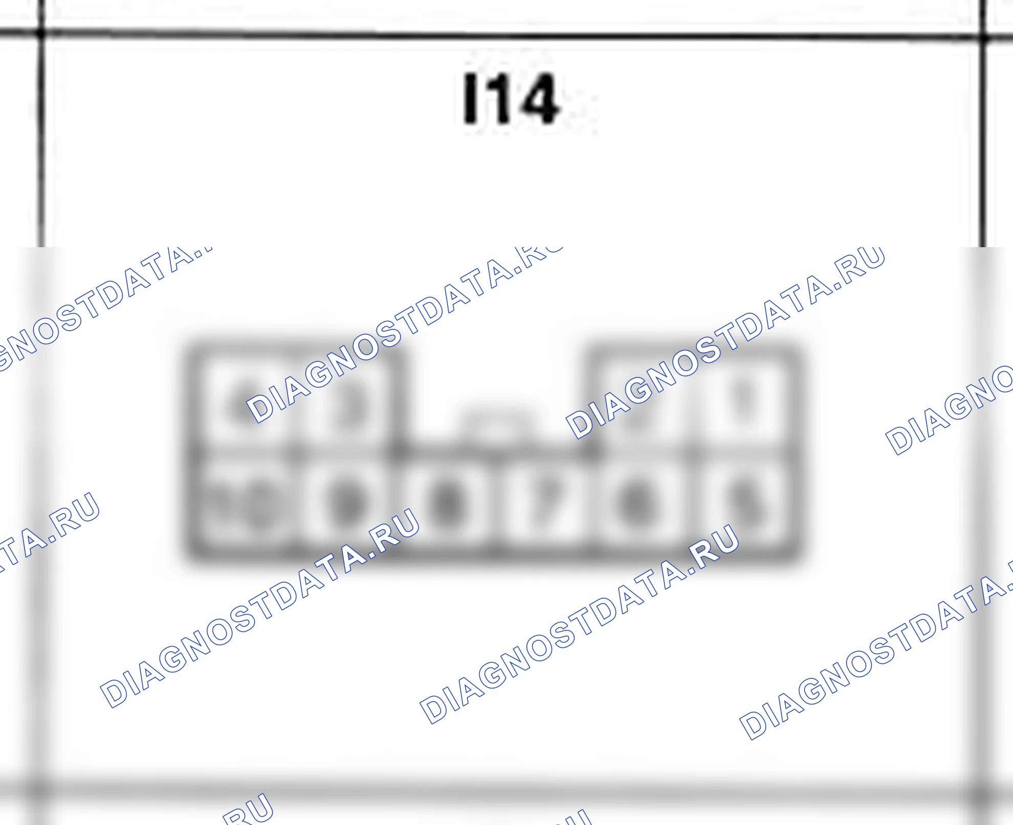 Распиновка разъёма I14 — жгута панели приборов. Hyundai Accent LC