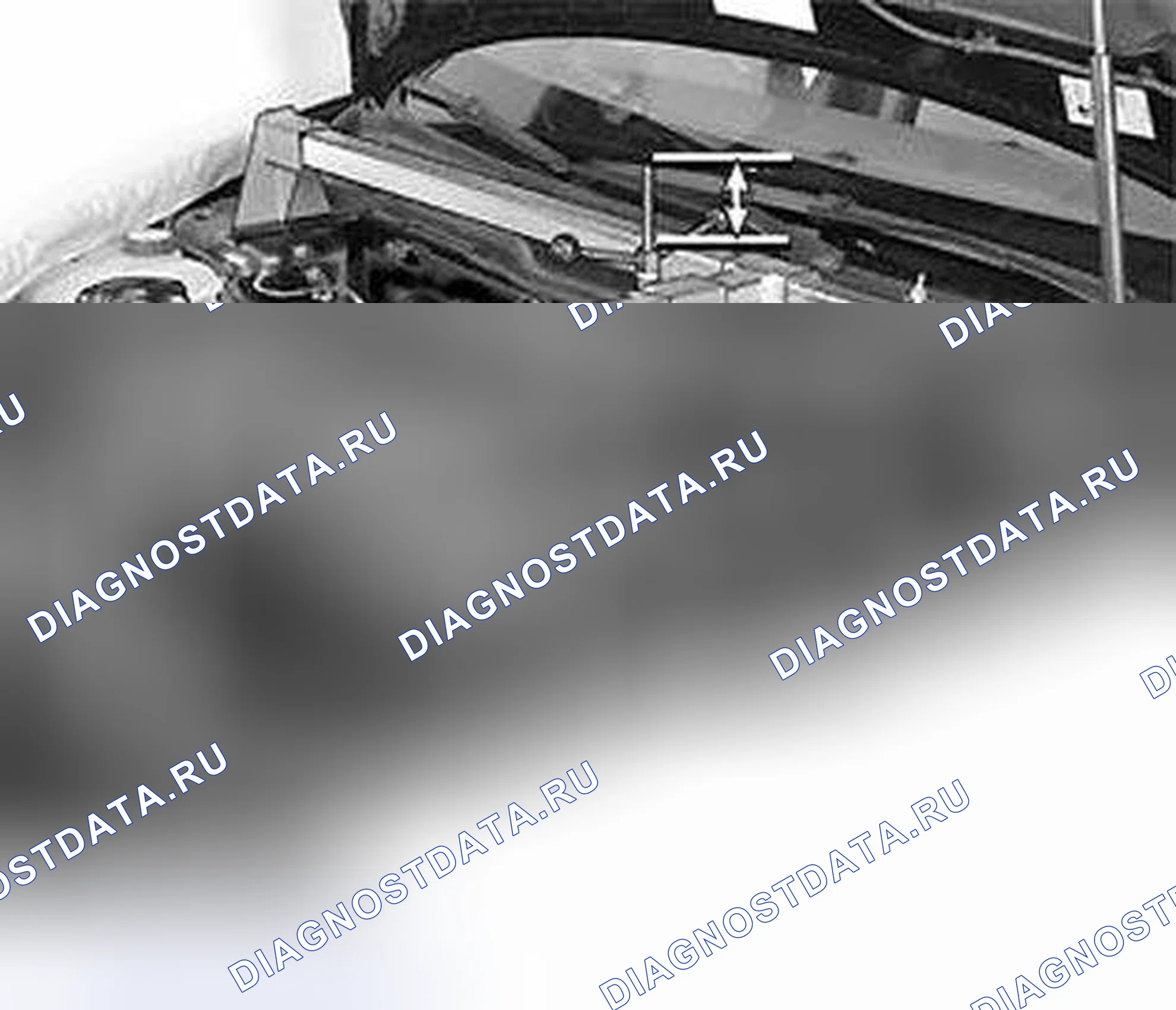 Рис. 82: Опускание двигателя и трансмиссии. Volvo V50 I