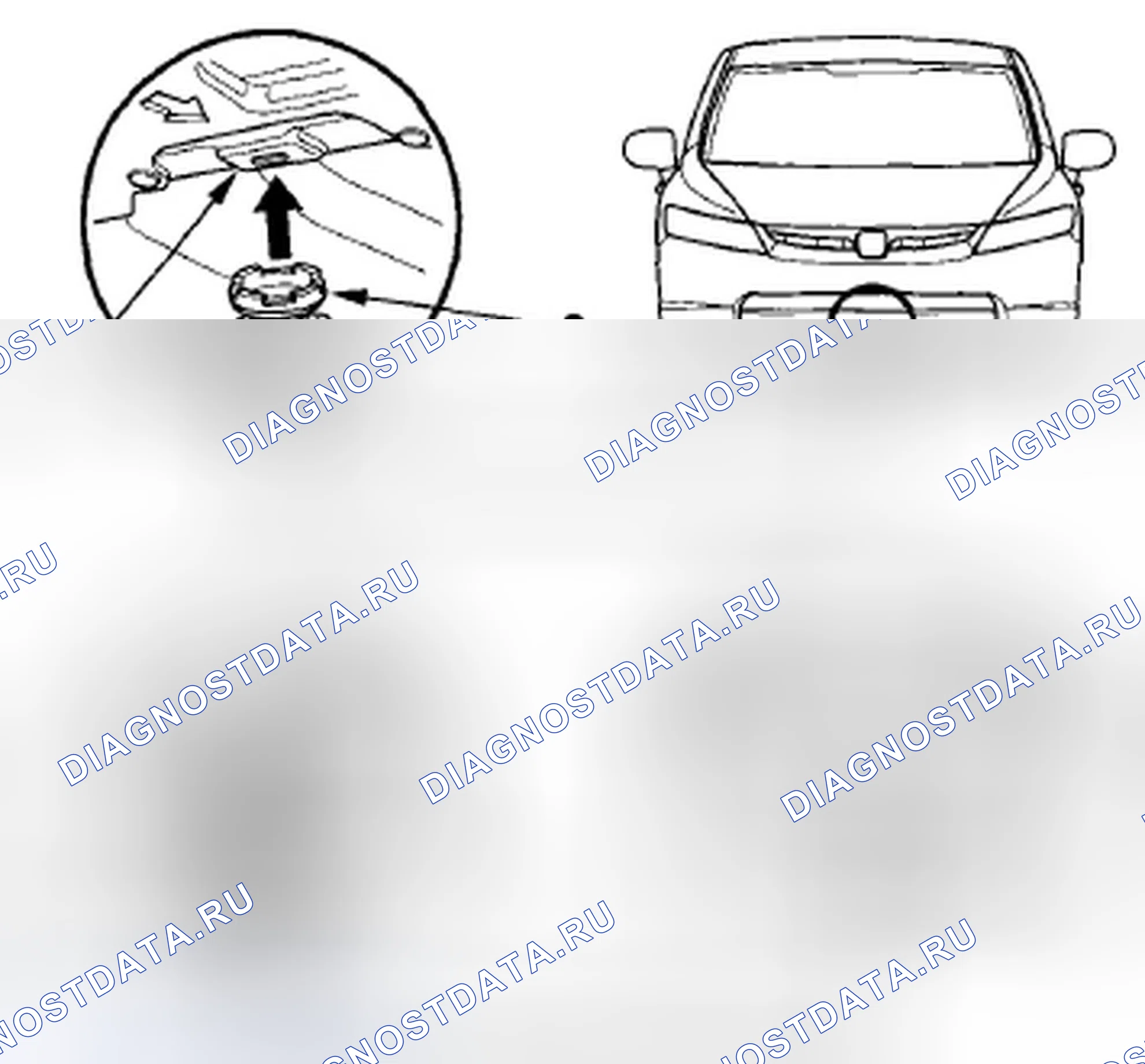 Рис. 69: Напольный домкрат. Honda Civic VIII