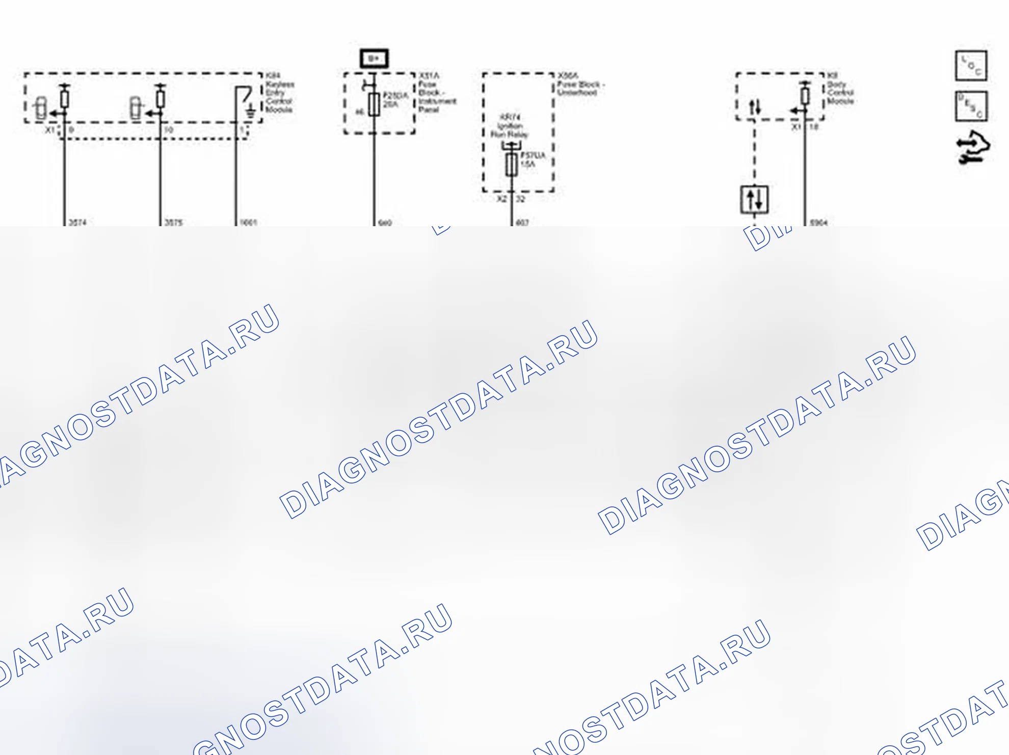 Рис. 9: Схема электропроводки ULS. Chevrolet Cruze I рестайлинг