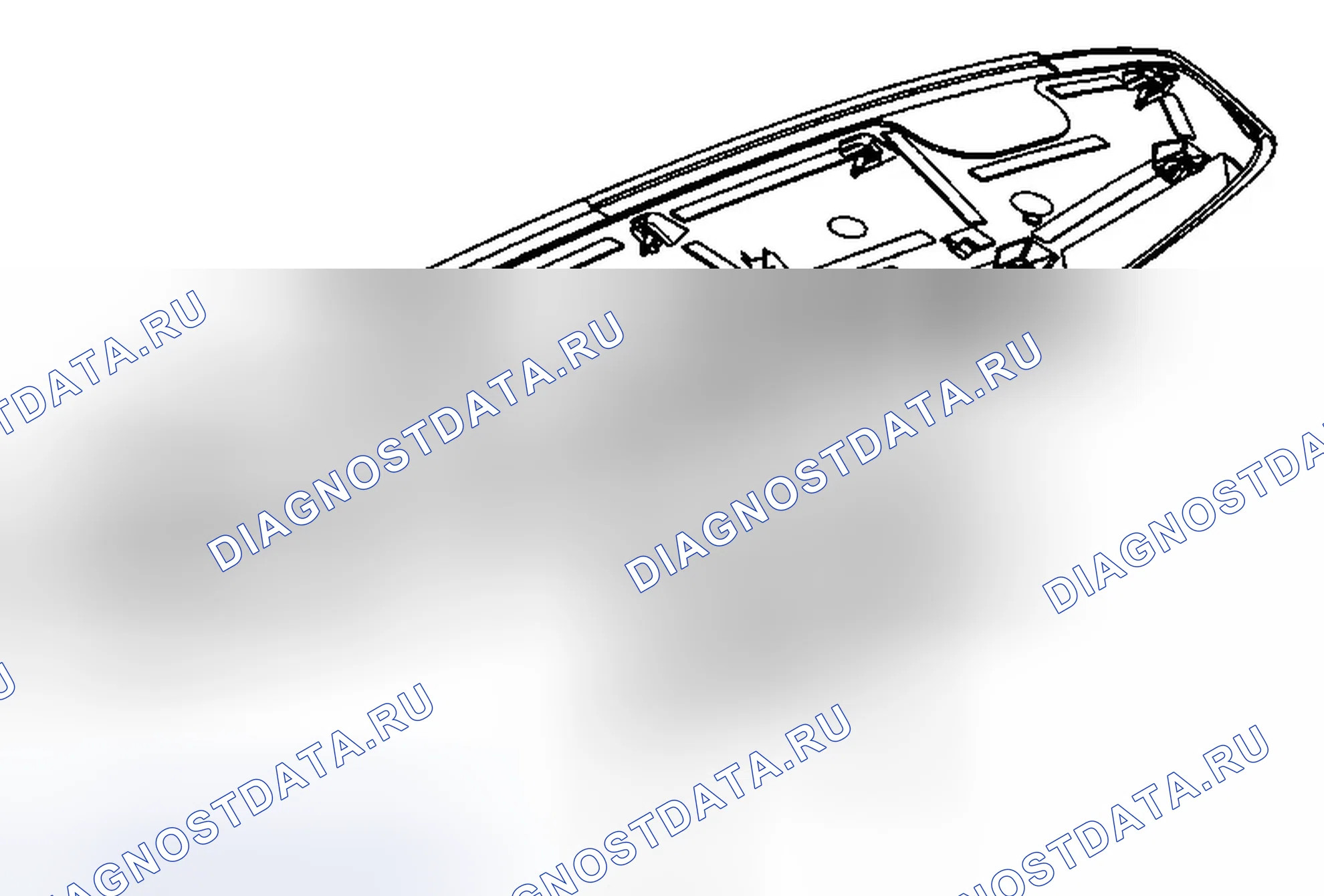 Рис. 49: Замена стоп-сигнала при высоком креплении (траверса). GMC Acadia I рестайлинг