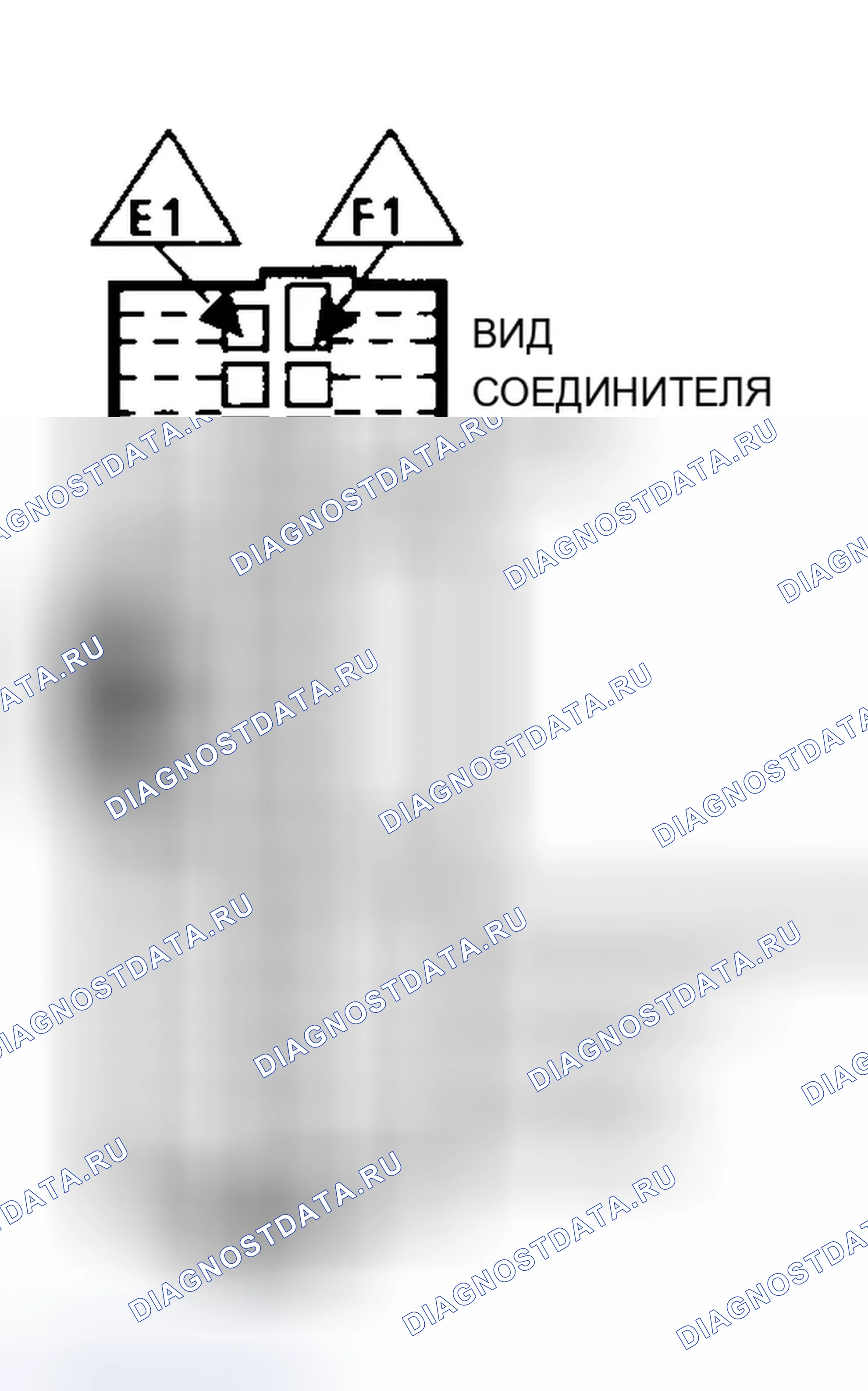 Рис. 22: Разъем блок управления силовым агрегатом (PCM) (блок управления силовым агрегатом) E-F - синий (3 из 4) (серии " C " и " K " 4.3L и 7.4L с M / T). Chevrolet Pickup K3500 