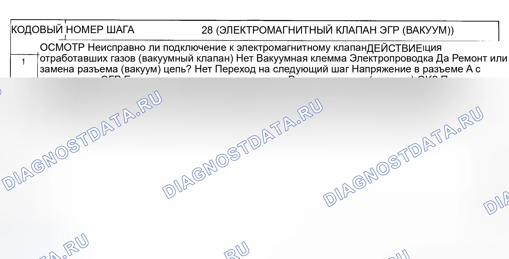 Рис. 18: Код неисправности № 28 вакуумный электромагнитный клапан рециркуляция отработавших газов. Mazda MX-3 I