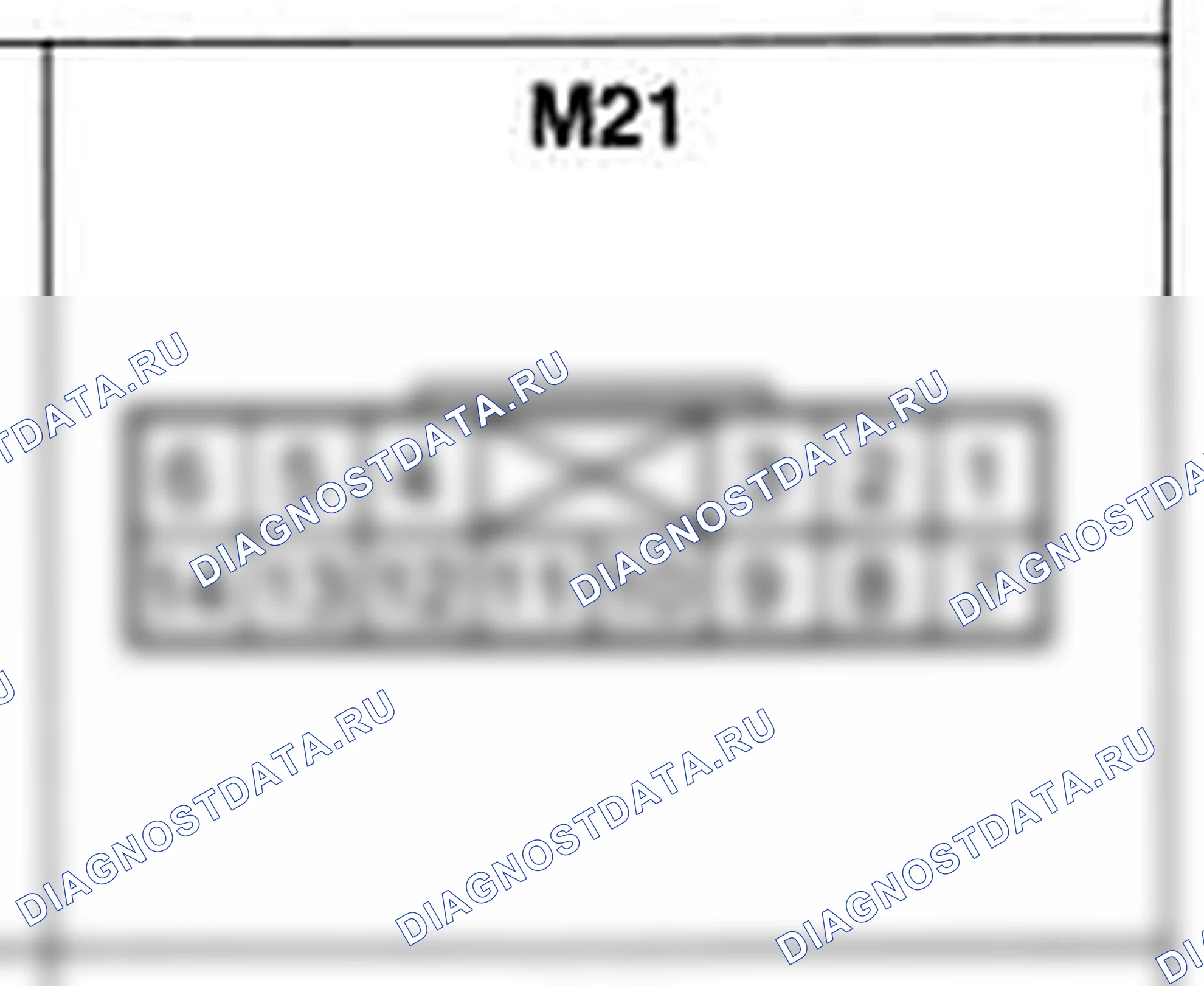 Распиновка разъёма M21 — основного жгута. Hyundai Atos MX