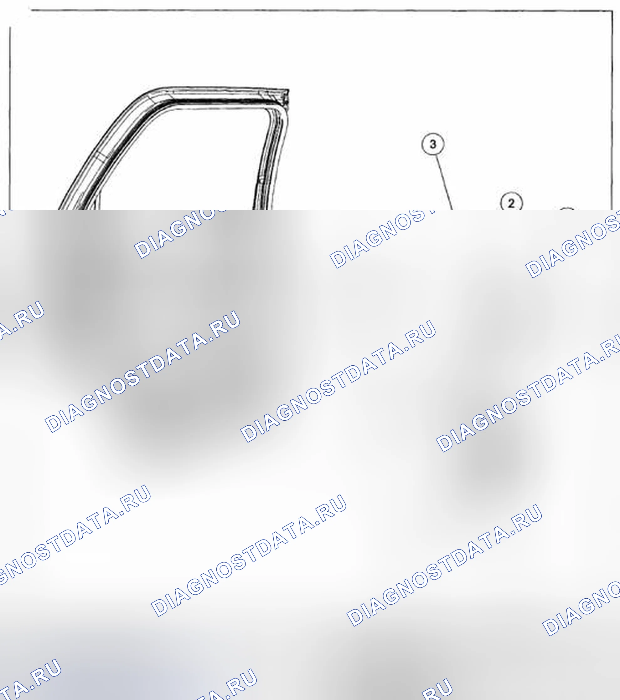 Рис. 6: ДЕМОНТАЖ / МОНТАЖ обивка ЗАДНЕЙ ДВЕРИ. Mazda Tribute II