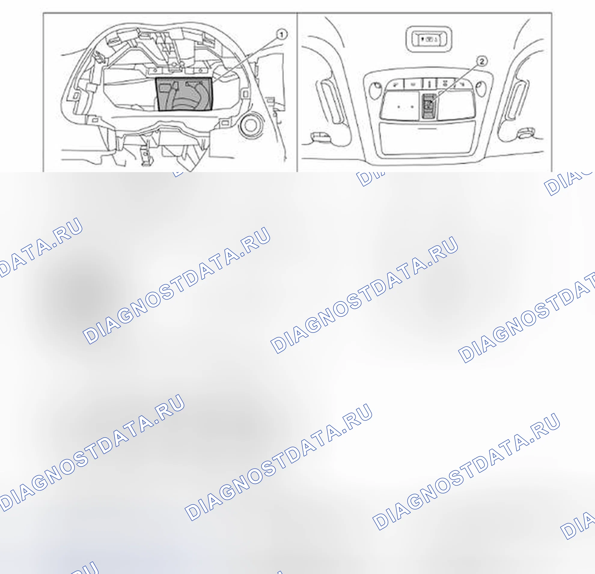 Рис. 125: MOONROOF: Расположение компонентов. Nissan Pathfinder IV рестайлинг