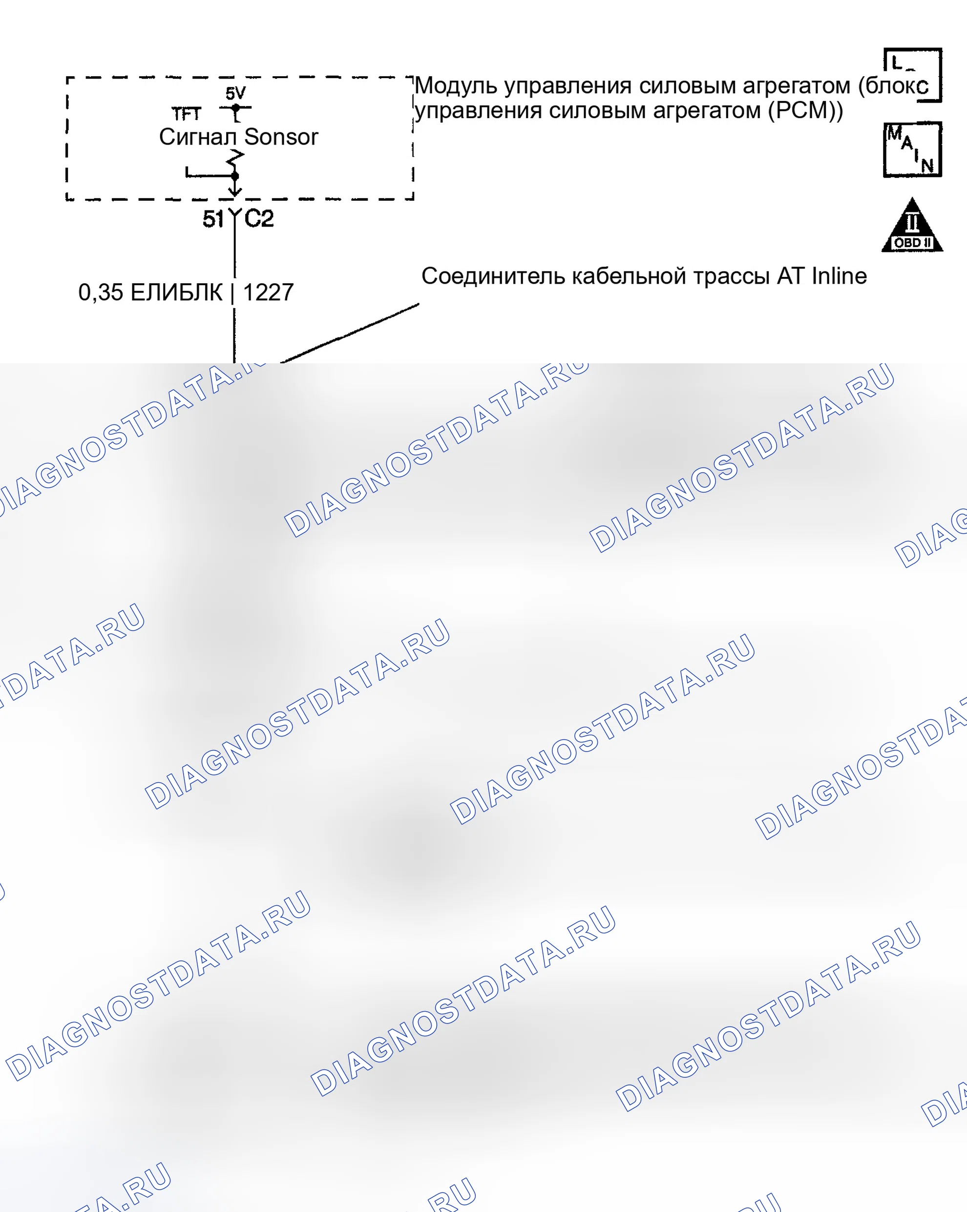 Рис. 1000: расшифровка кода ошибки P0713: Высокое напряжение датчика TFT. GMC Sierra 1500 HD 