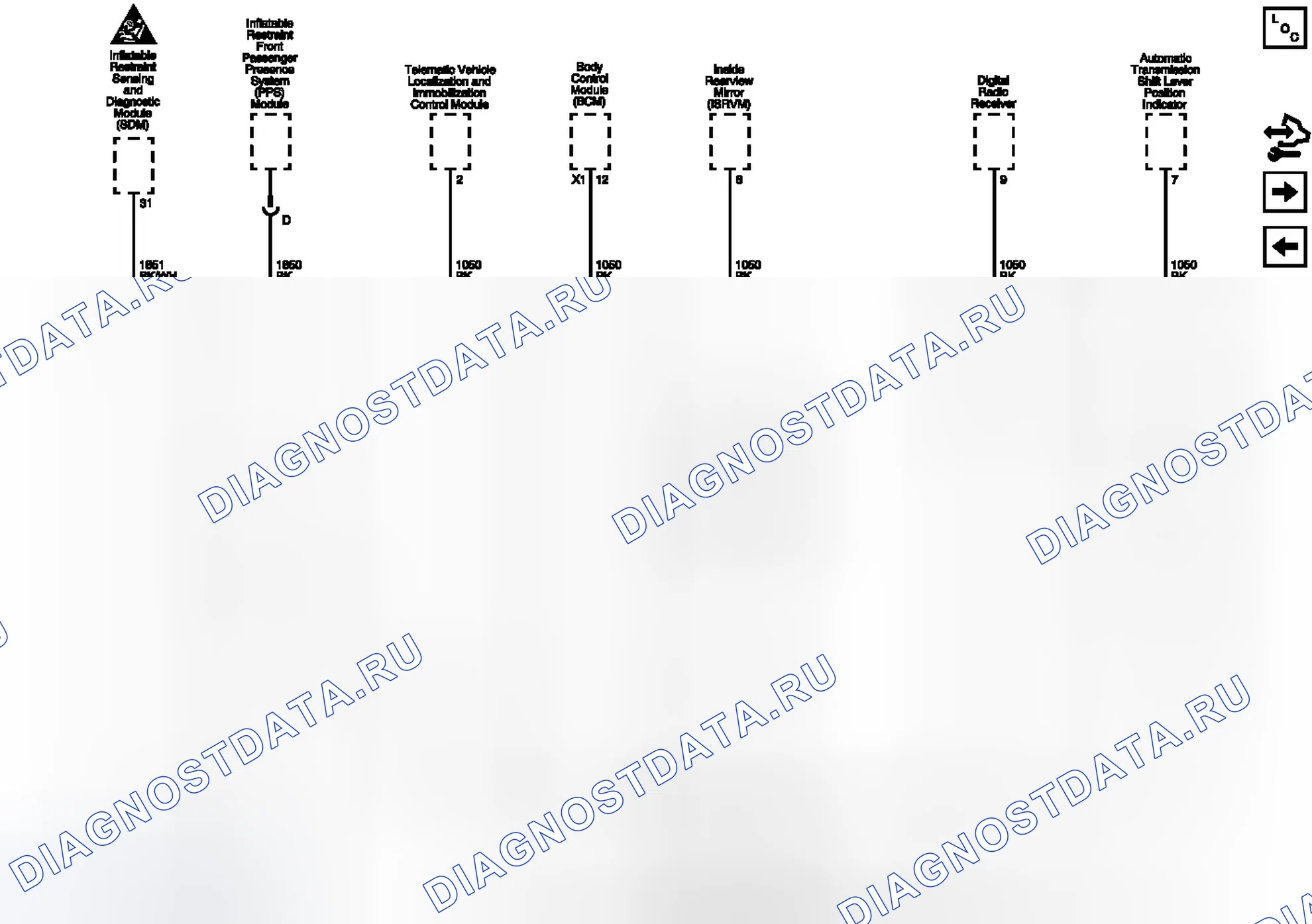 Рис. 50: электросхемы G304 и G305. Chevrolet Malibu VIII