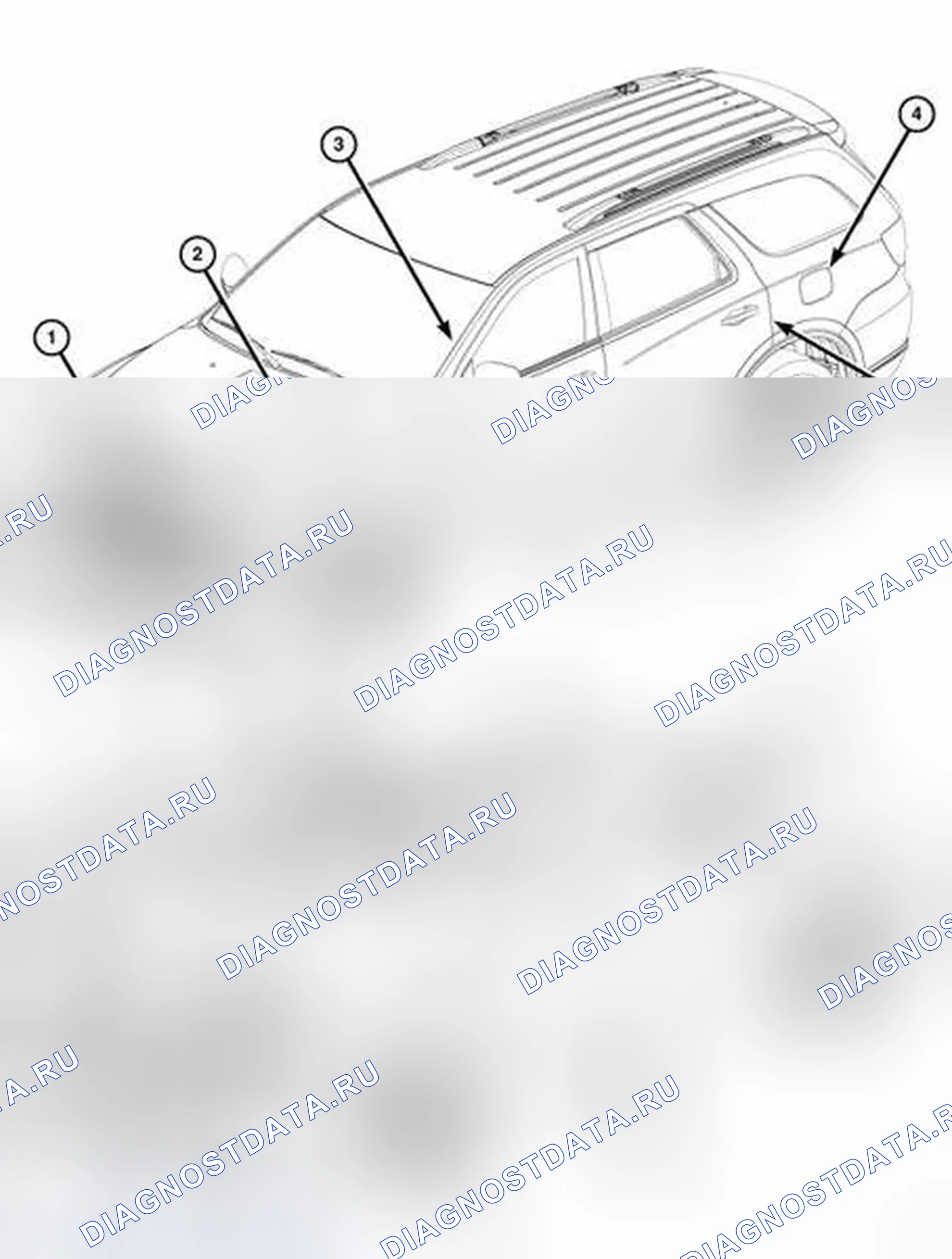 Рис. 221: РАЗМЕРЫ ЗАЗОРА И ЗАПОДЛИЦО. Dodge Durango III