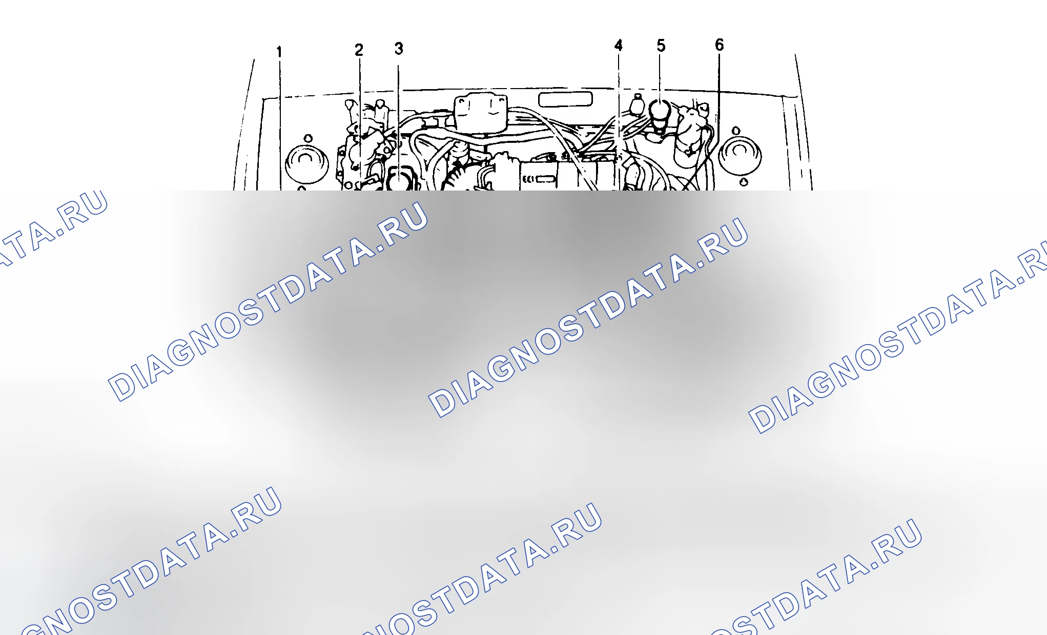 Рис. 4: РАСПОЛОЖЕНИЕ ТОЧЕК ОБСЛУЖИВАНИЯ. Hyundai Elantra II