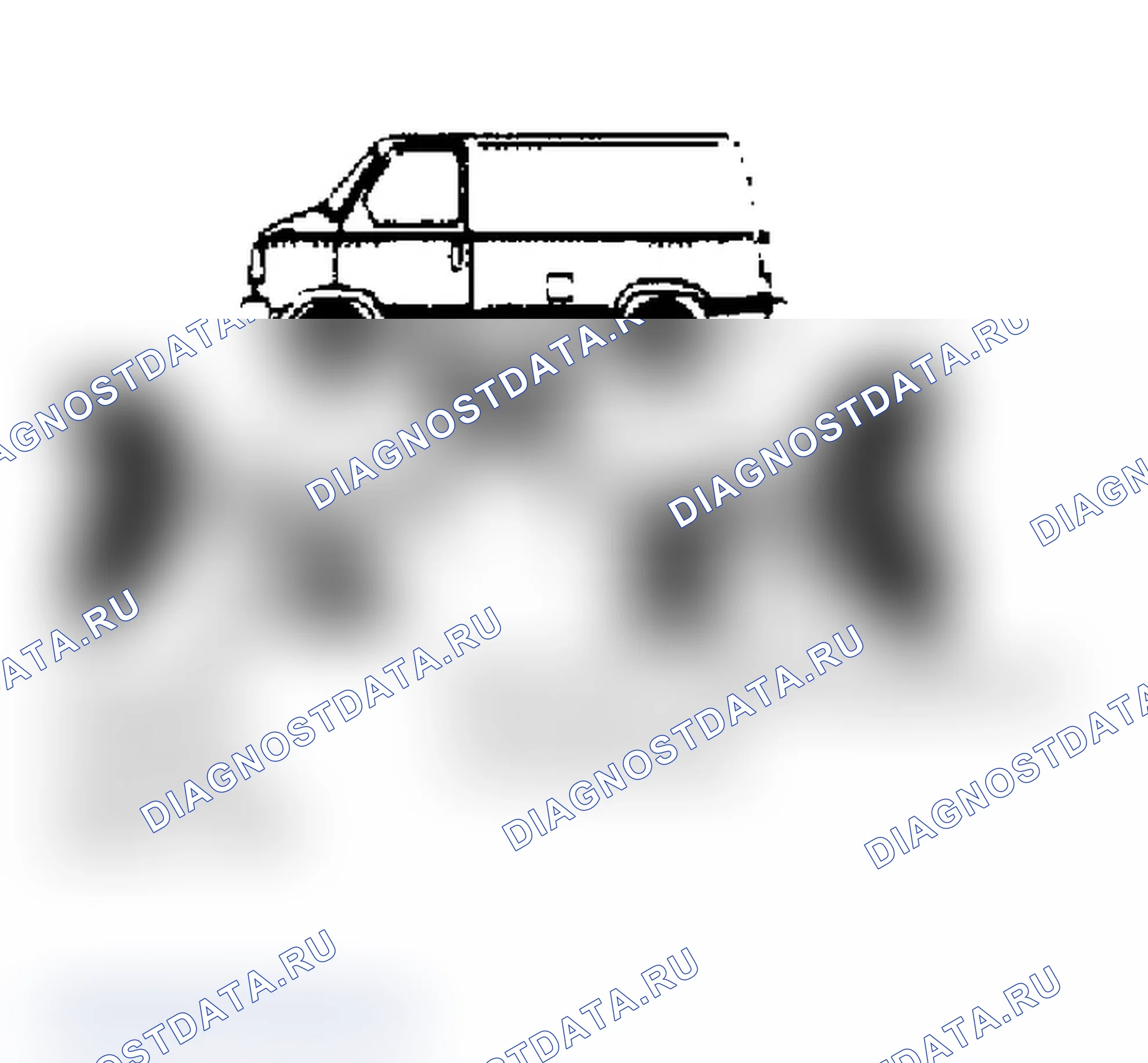 Рис. 6: Подъемные точки (Astro Van и Safari Van). Chevrolet Cab & Chassis S10 