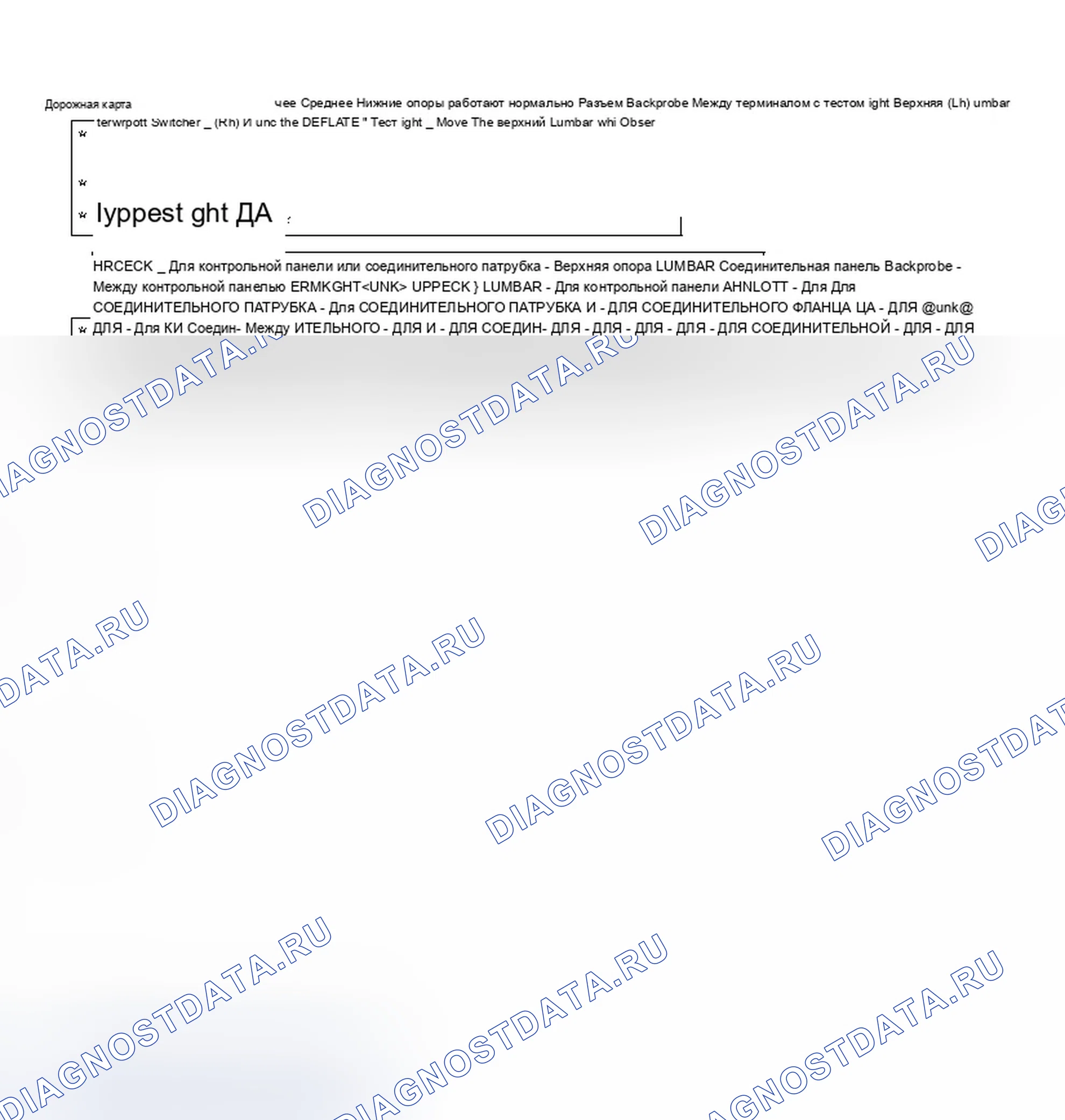 Рис. 15: Roadmaster Chart 4b, верхняя поясничная опора Неработоспособная средняя и нижняя опоры работают нормально. Chevrolet Caprice IV