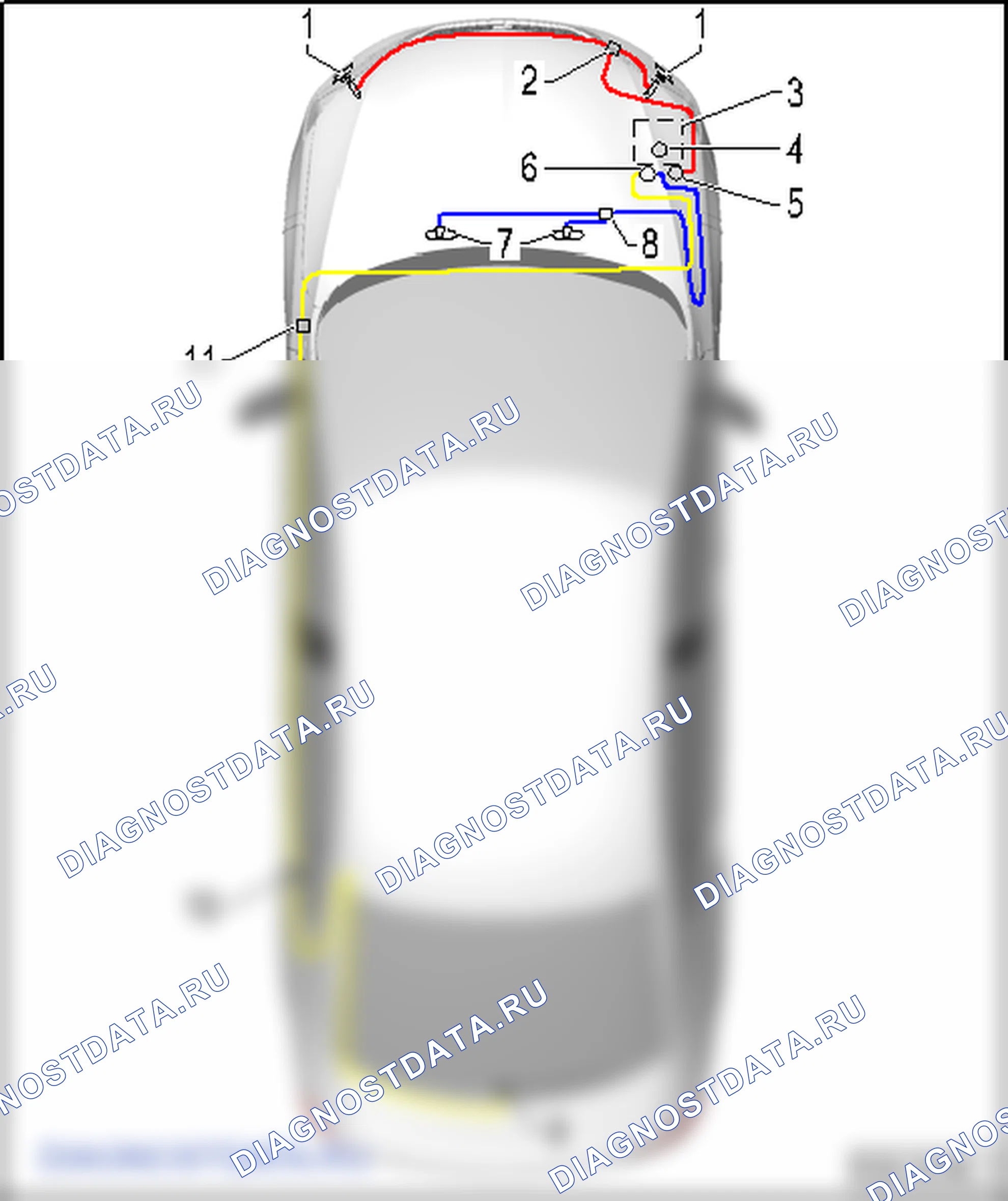 Прокладка и соединения трубопроводов омывателей. SEAT Toledo Iv