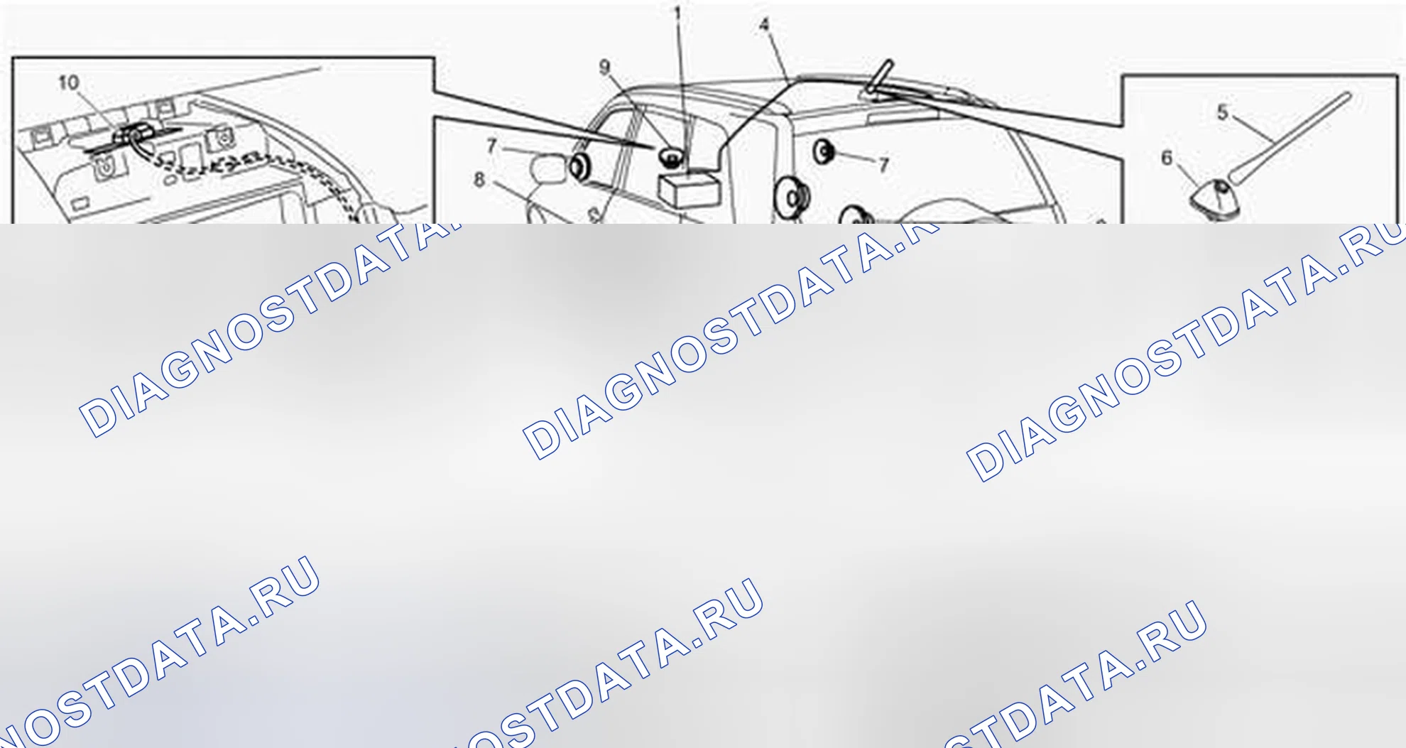 Рис. 11: Расположение компонентов аудиосистемы. Suzuki Grand Vitara II рестайлинг 2