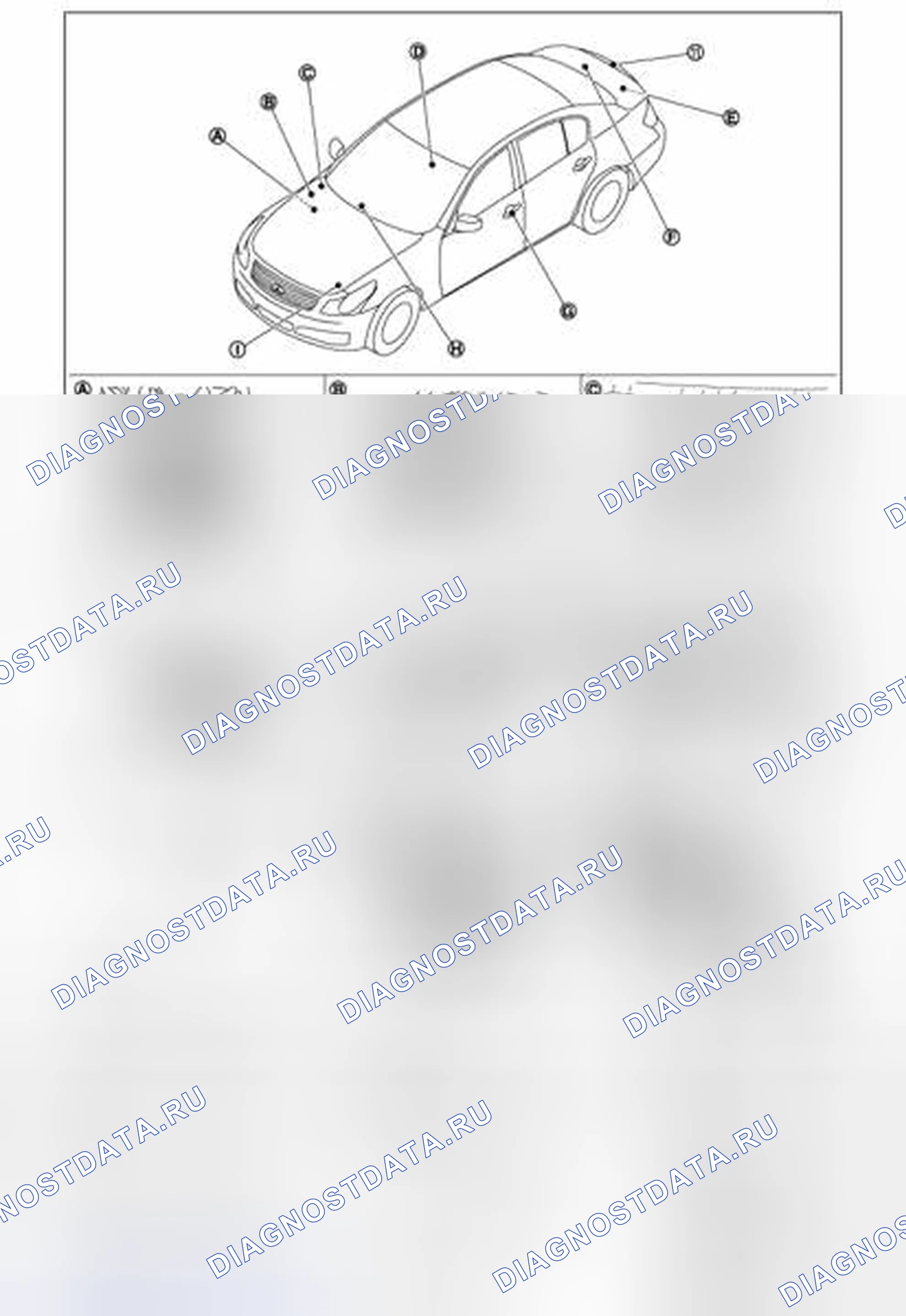 Рис. 30: Расположение компонентов. Infiniti G35 IV