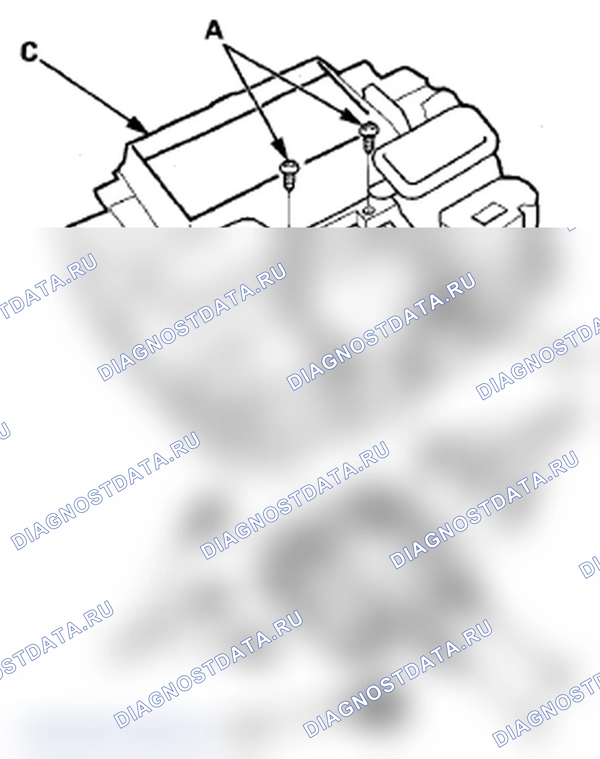 Рис. 402: Снятие/установка панели переключателей звука. Acura RDX I рестайлинг