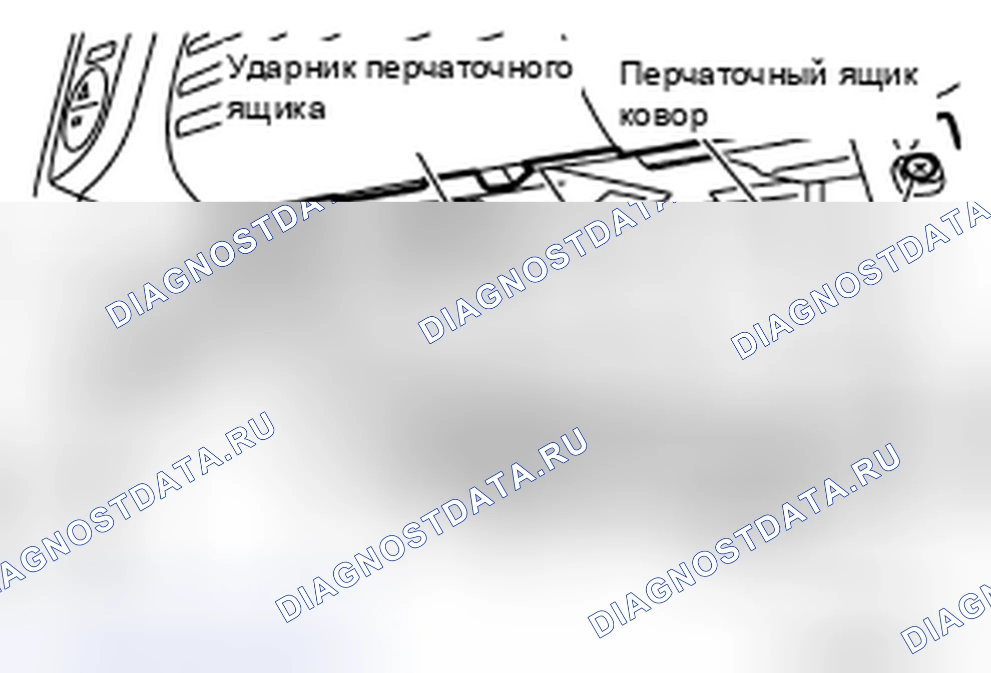 Рис. 30: Крышка перчаточного ящика. Nissan X-Trail I