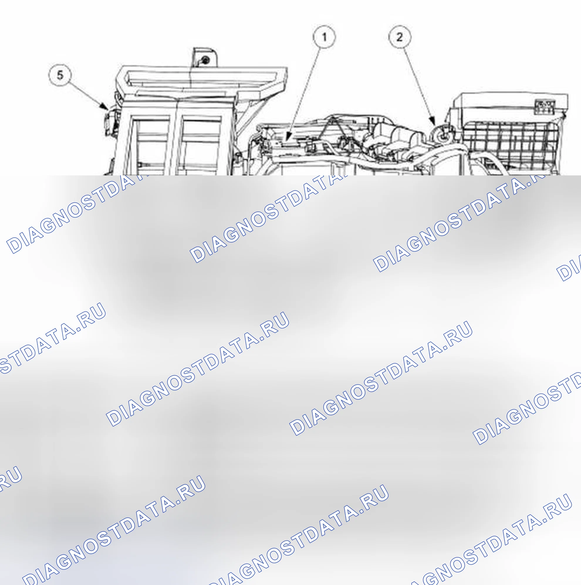 Рис. 187: Компоненты управления приточной камеры - Руководство. Hyundai Lantra I