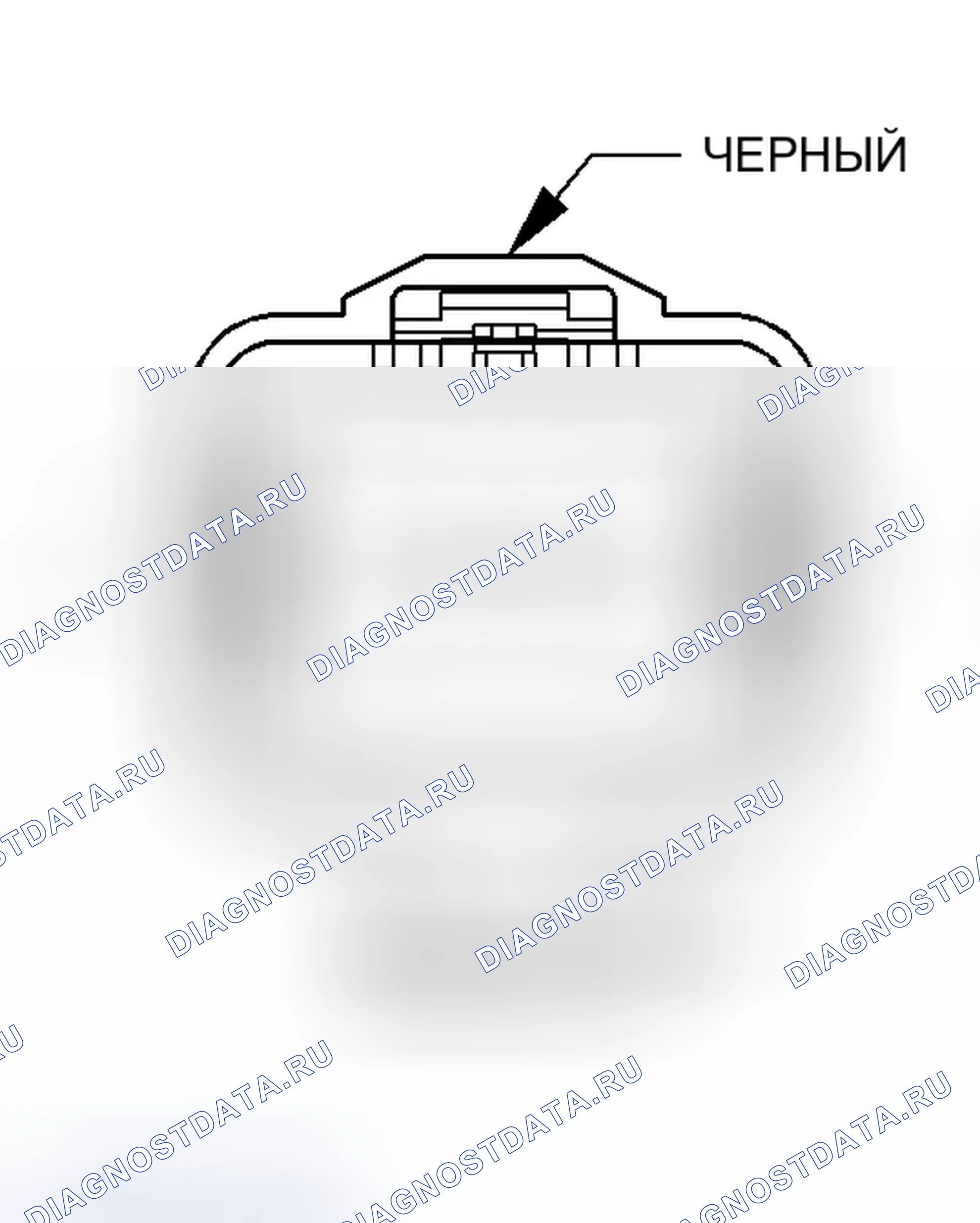 Рис. 97: Вид спереди разъема модуля управления (C2). Dodge Magnum I