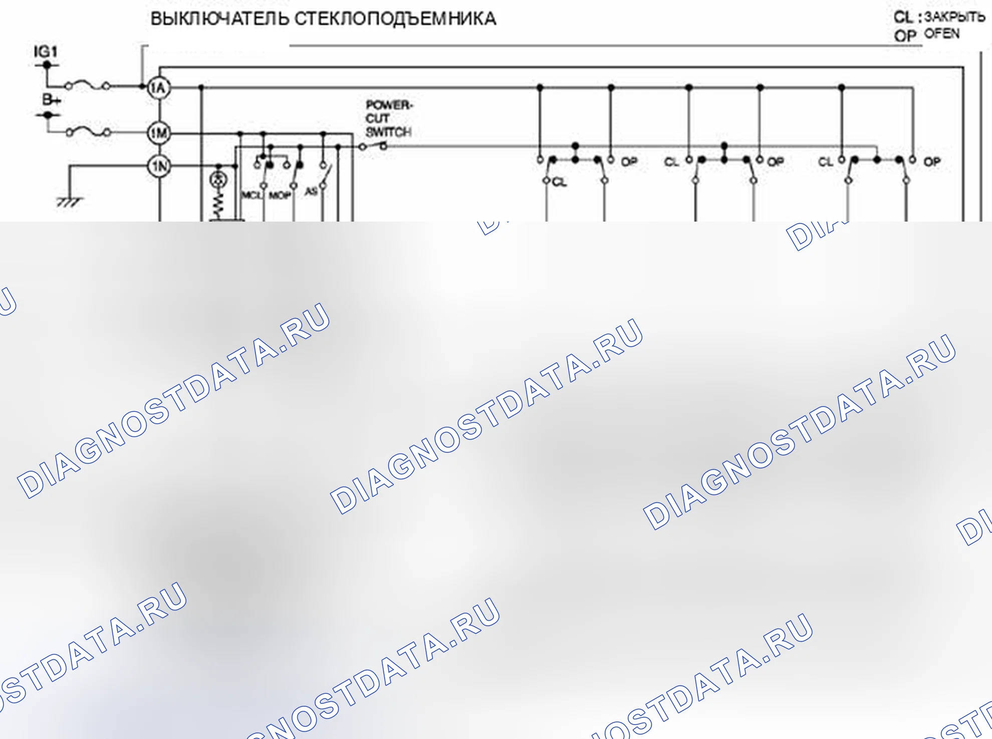 Рис. 1: Система электроокон. Honda Civic IX рестайлинг