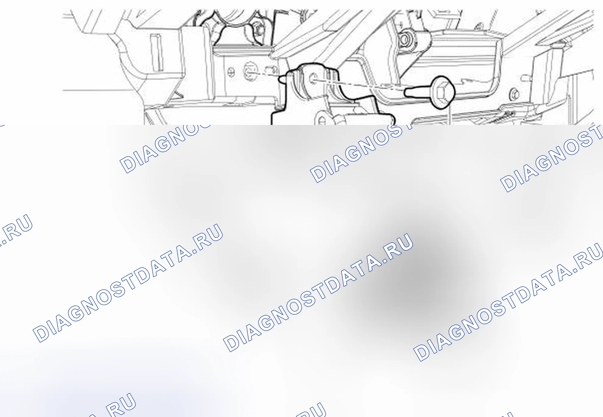 Рис. 46: Ручка разблокировки защелки капота. Hyundai Kona I рестайлинг