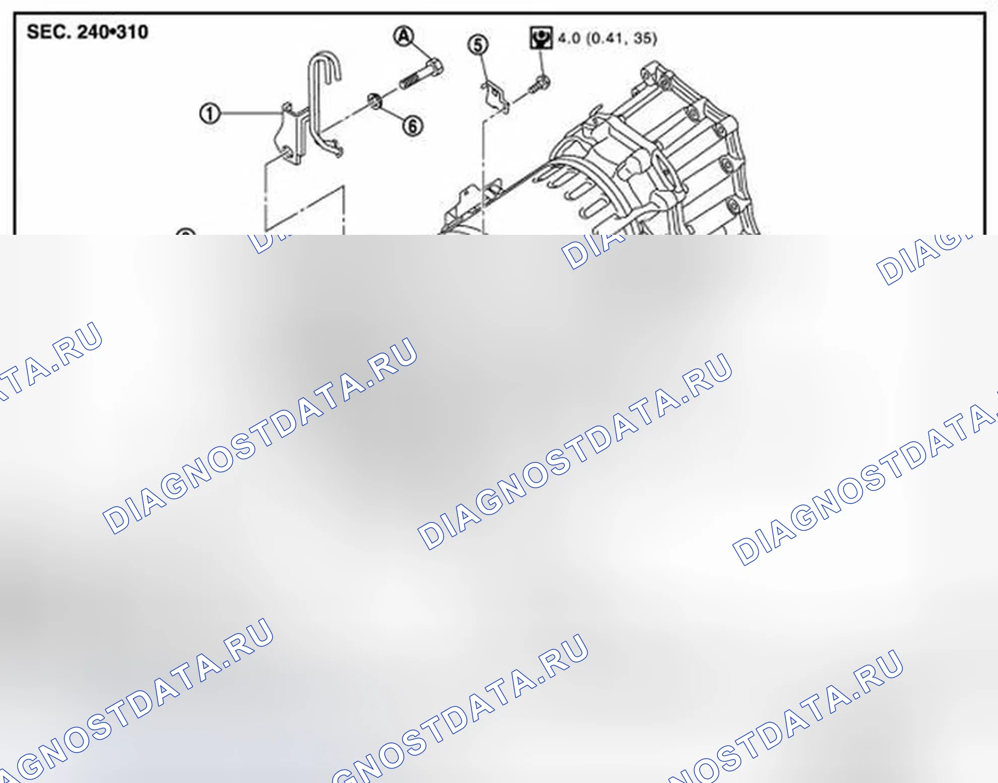Рис. 60: VK56VD (AWD): Разнесенный вид. Infiniti M37 IV