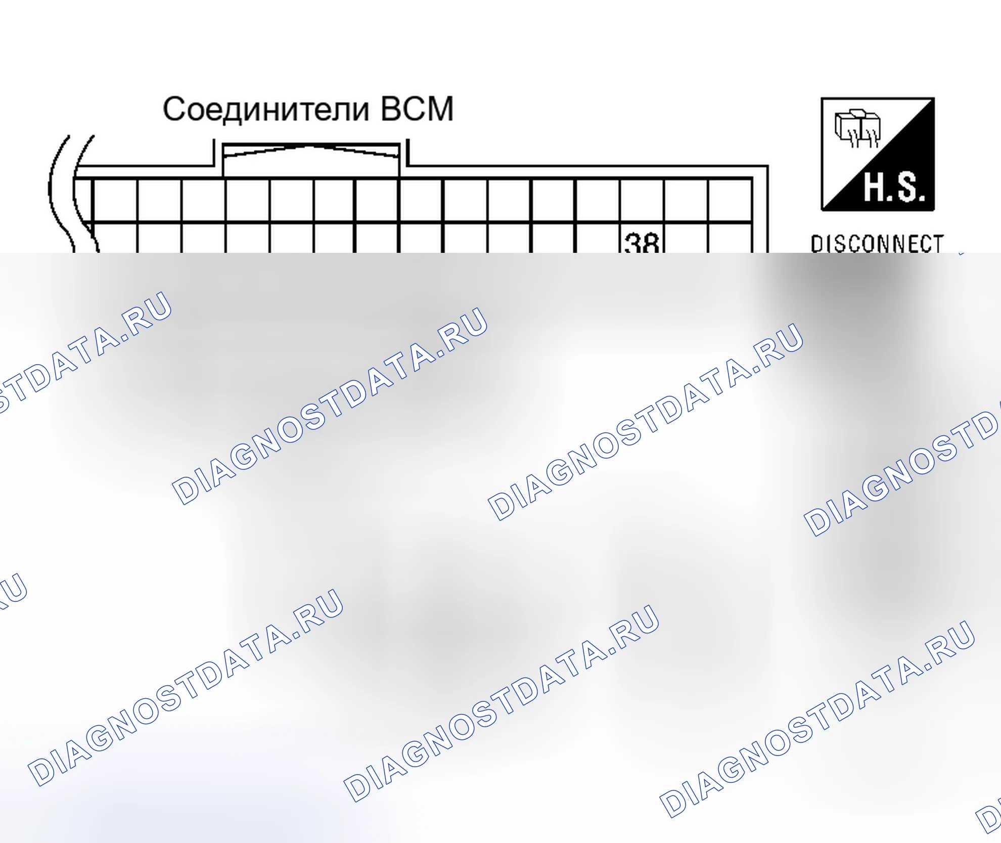 Рис. 7: Проверка источника питания BCM и цепи массы. Honda Torneo I