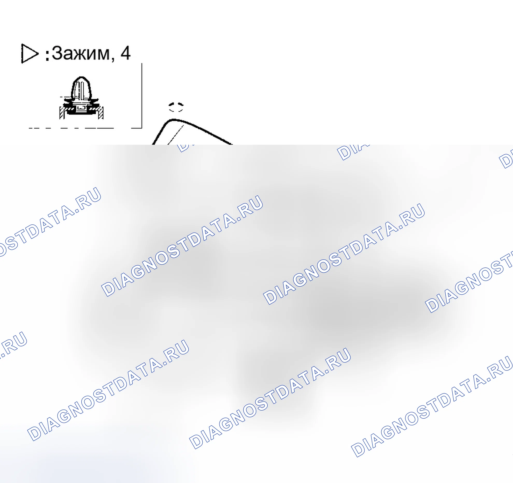 Рис. 31: Центральный ремень безопасности третьего ряда. Honda Odyssey III