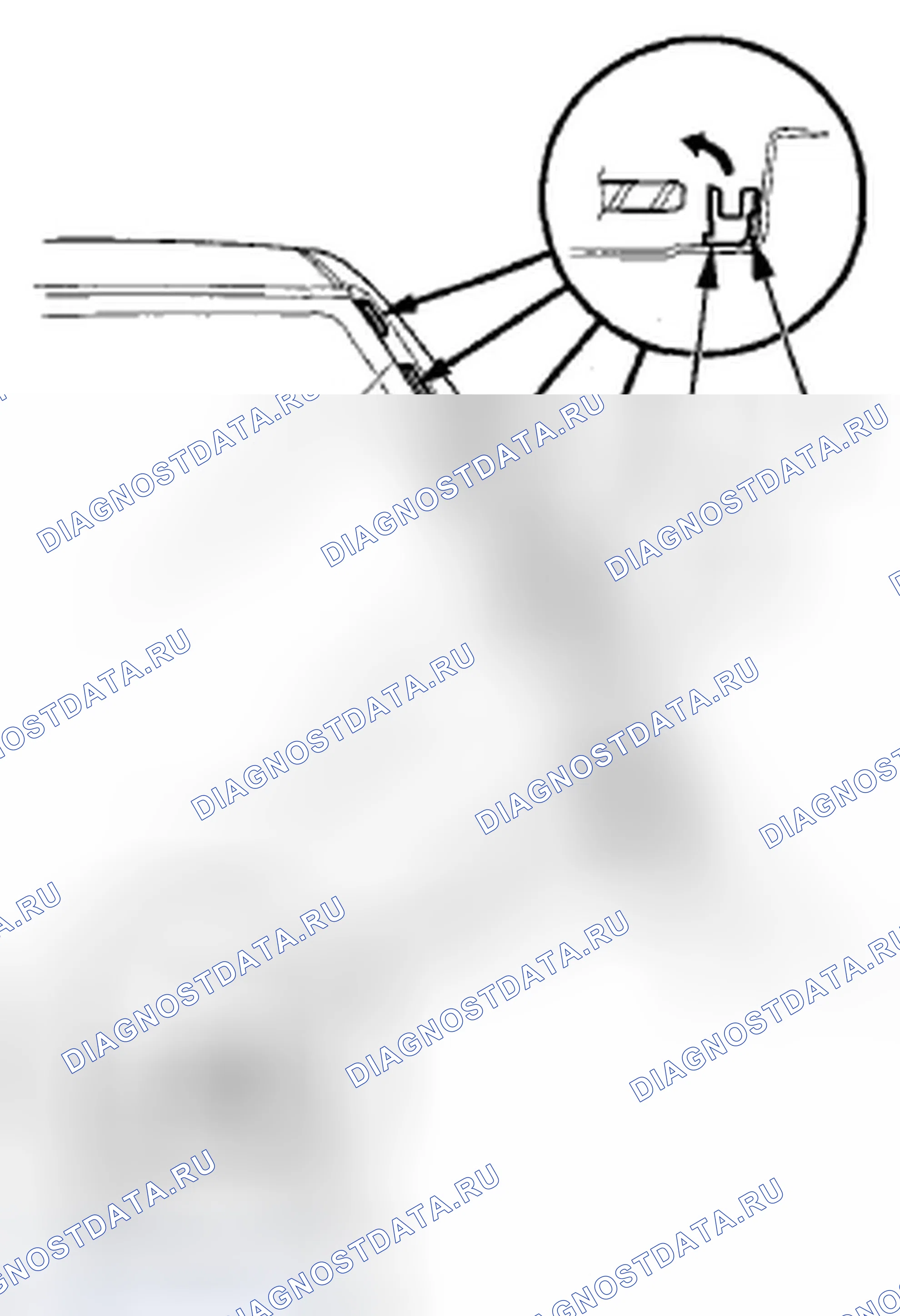 Рис. 13: Замена фиксатора. Acura ZDX I